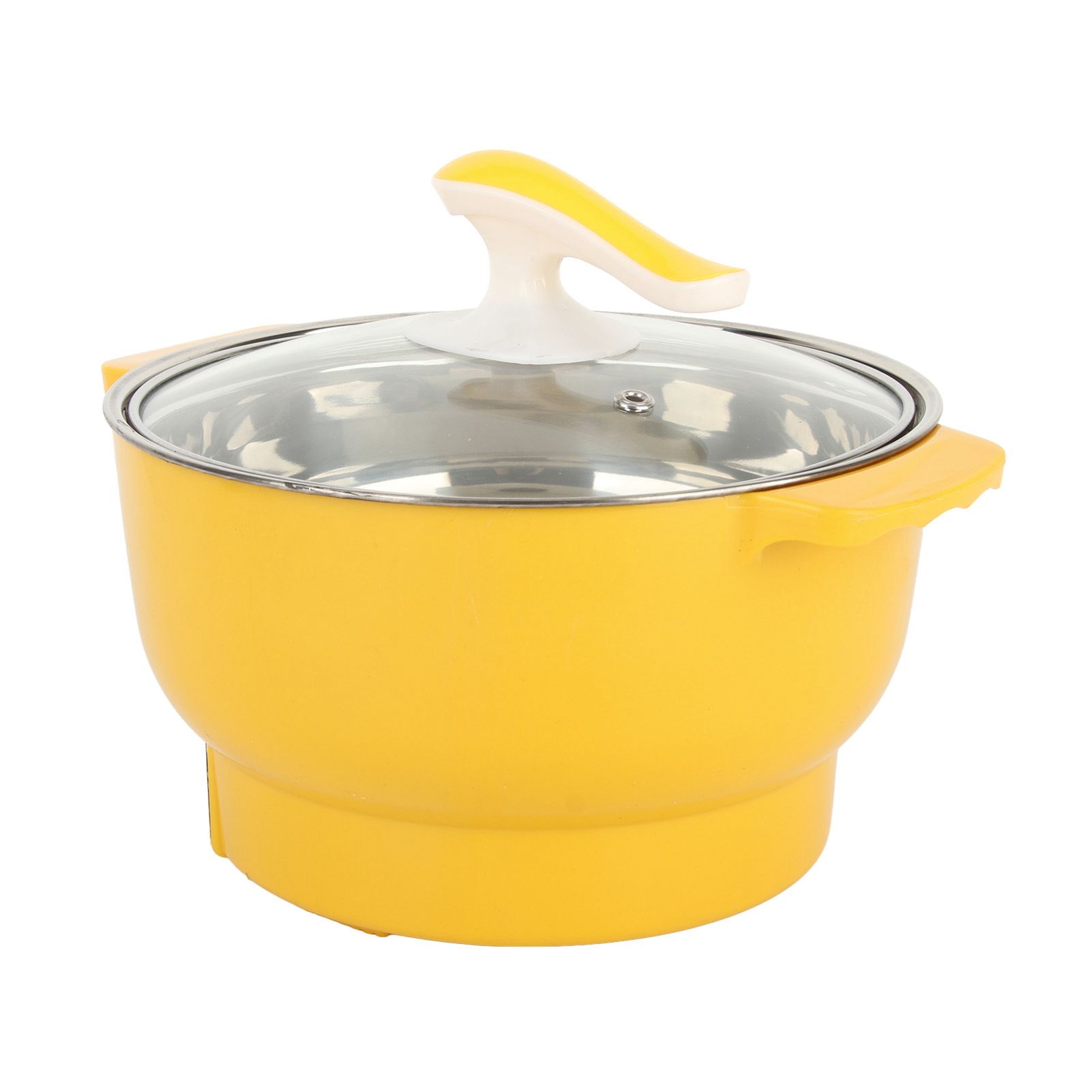 Electric Cooking Pot 1.8L 400 to 800W Stainless Steel Inner Wall 2 Modes Overheating Protection Electric Cooker Yellow - Image 5