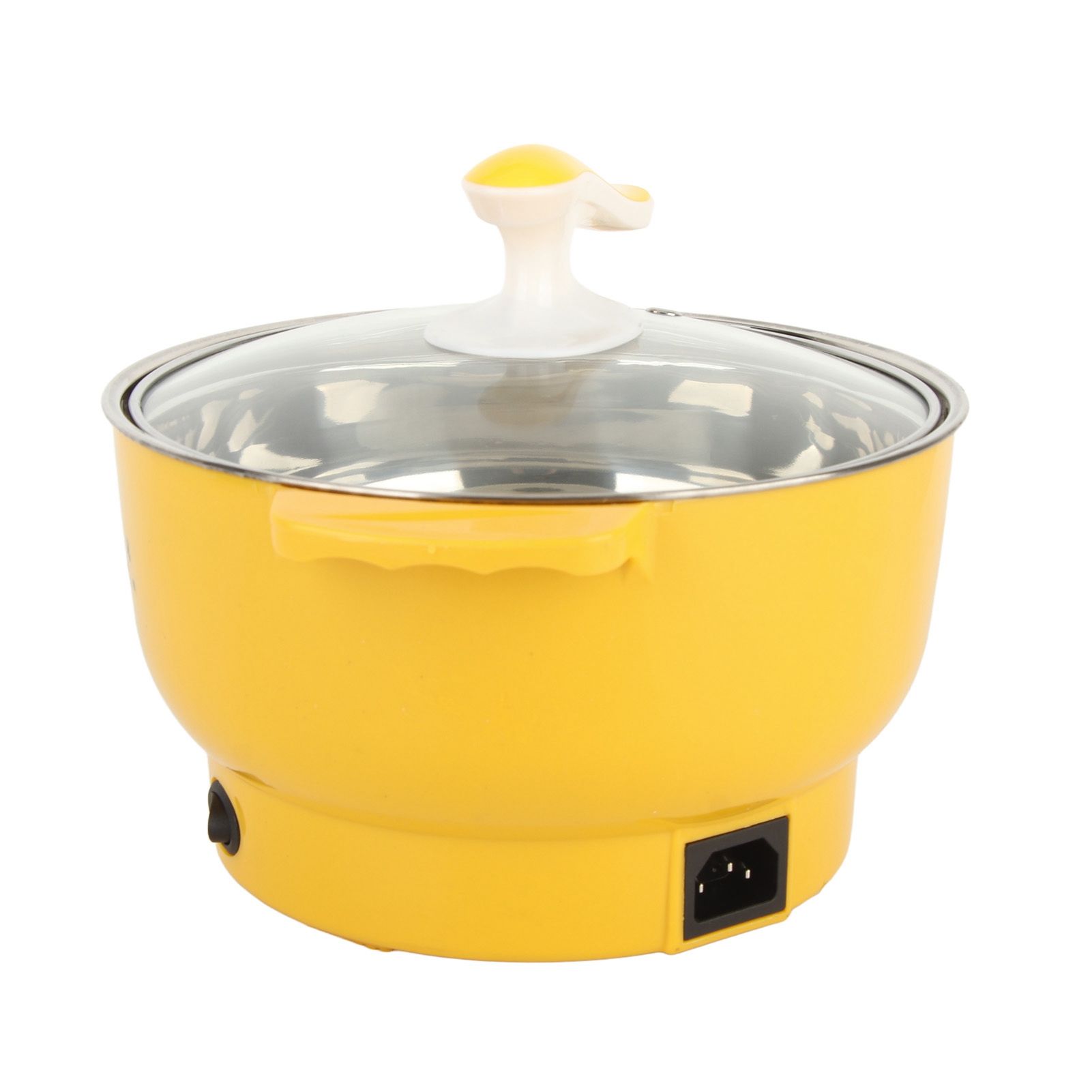 Electric Cooking Pot 1.8L 400 to 800W Stainless Steel Inner Wall 2 Modes Overheating Protection Electric Cooker Yellow - Image 7