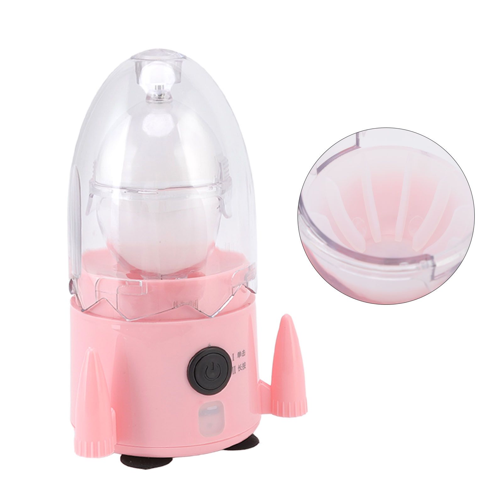 Egg Spinner Rechargeable Silicone Bottom Food Grade ABS Material Golden Egg Shakers for Home 15W 5V Pink - Image 8