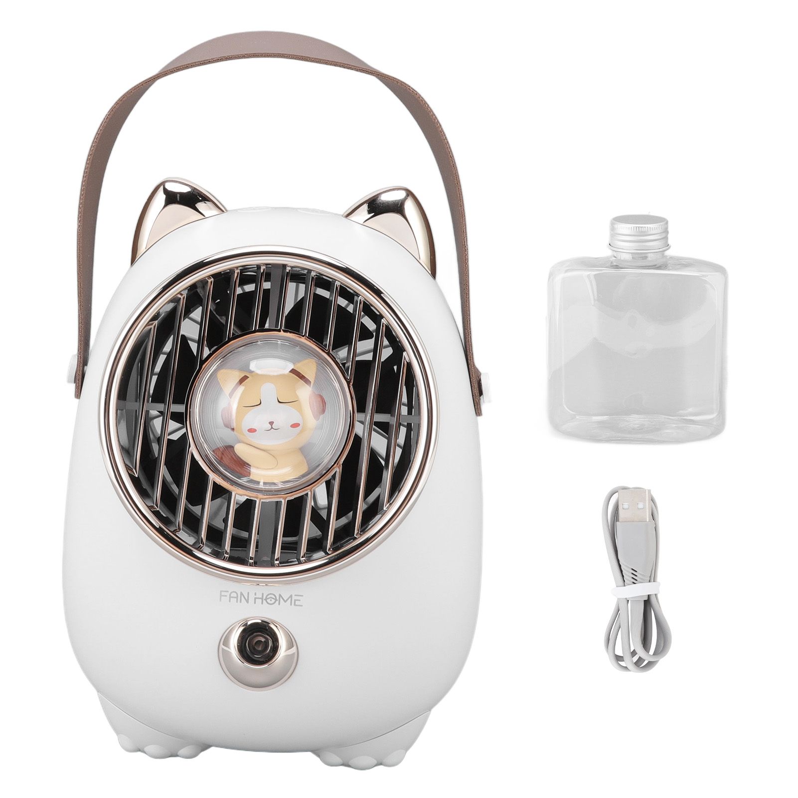 Air Conditioner Fan Multifunctional Portable 350ml Humidifying Spray Usb Rechargeable Air Cooler with LED Ambient Light - Image 1