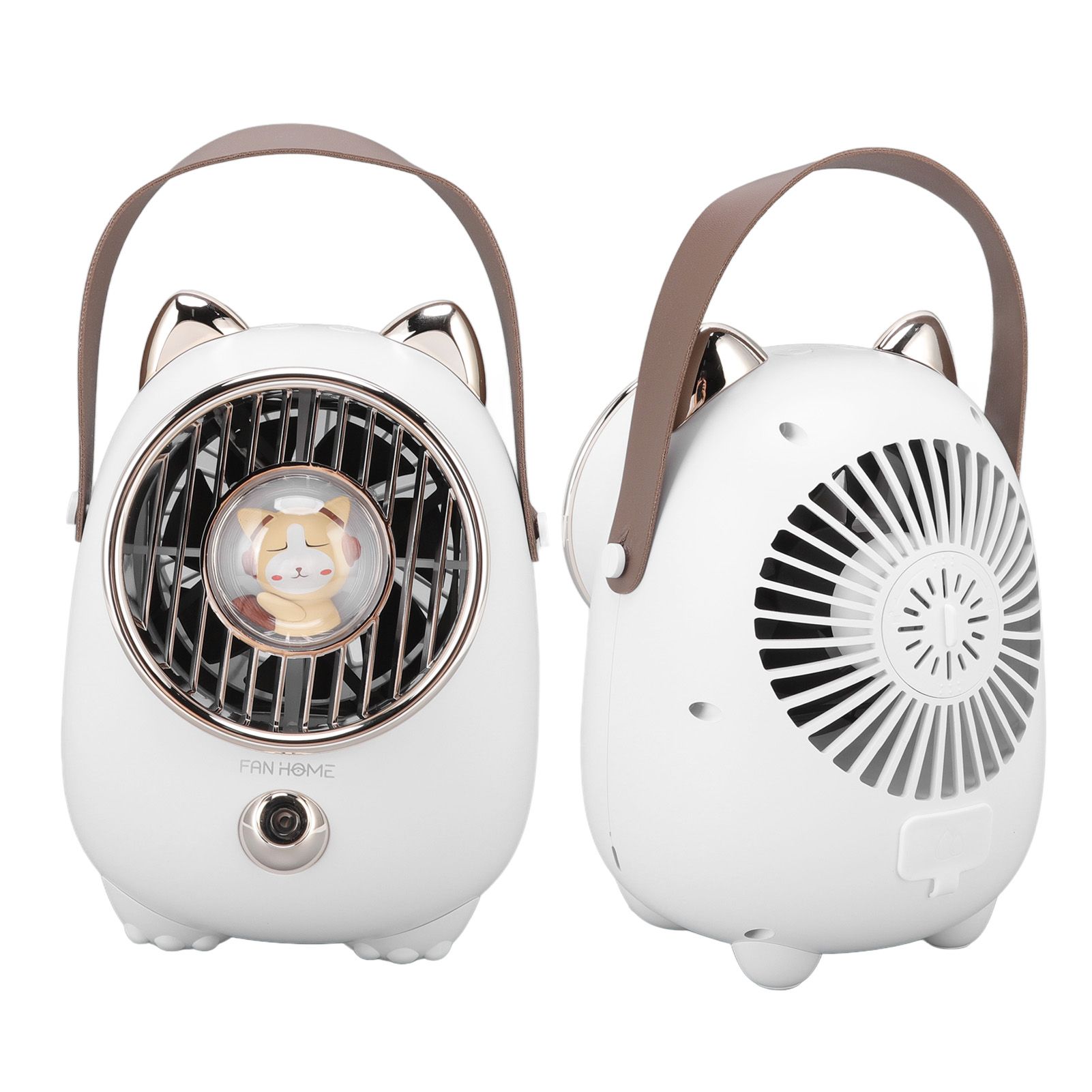 Air Conditioner Fan Multifunctional Portable 350ml Humidifying Spray Usb Rechargeable Air Cooler with LED Ambient Light - Image 7