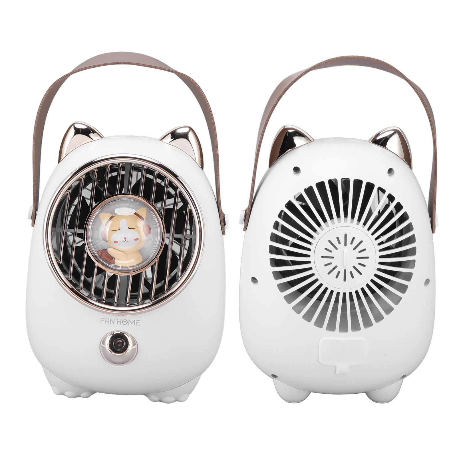 Air Conditioner Fan Multifunctional Portable 350ml Humidifying Spray Usb Rechargeable Air Cooler with LED Ambient Light - Image 8