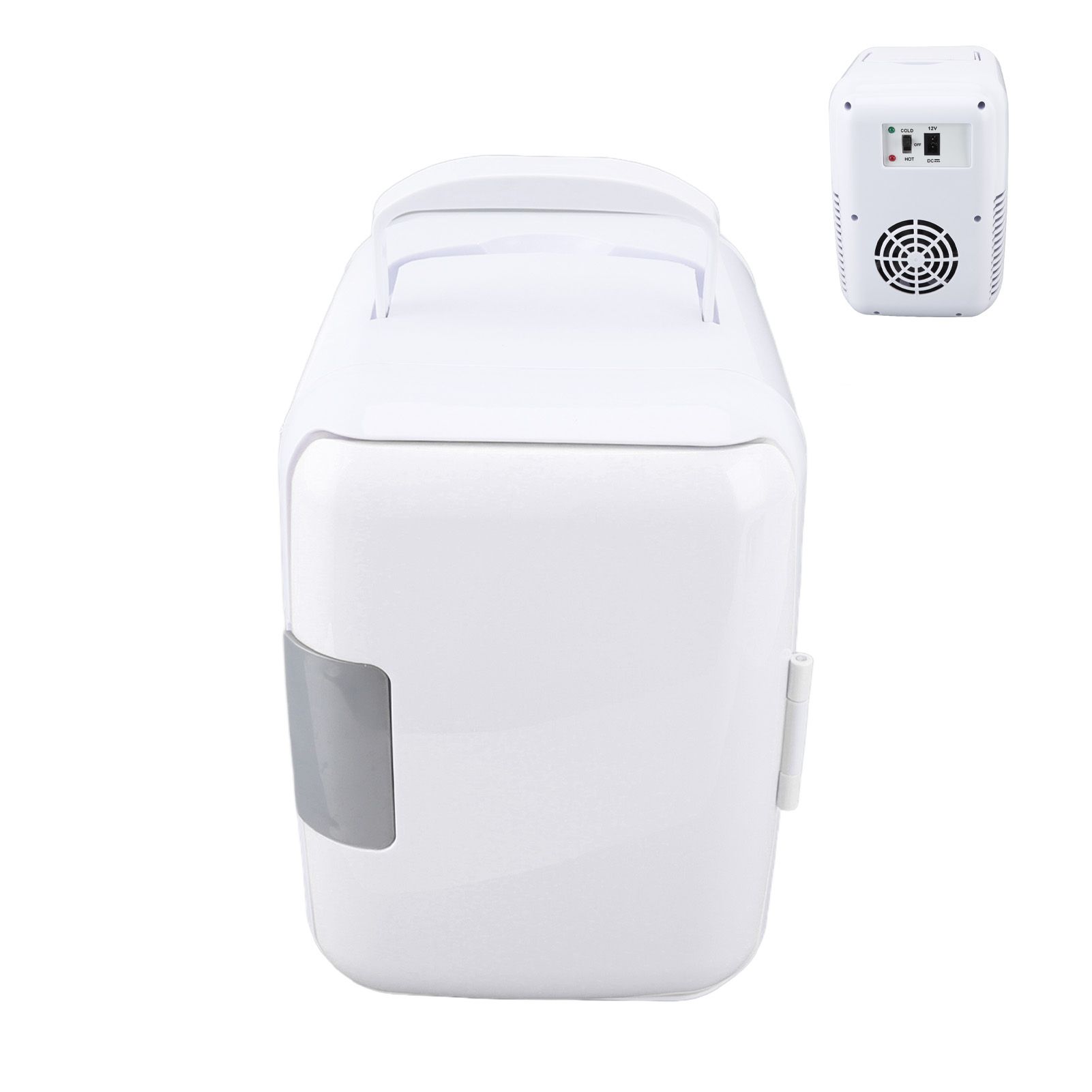 Car Fridge 4 Liters Durable ABS Cosmetic Storage Detachable Partition Portable Mini Fridge for Food Cosmetic Car White - Image 8