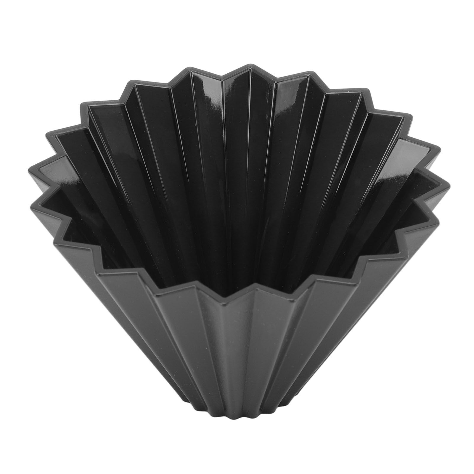 Coffee Filter Cup Resin Conical Reusable Hand Brewed Coffee Dripper Strainer for Kitchen Black - Image 2