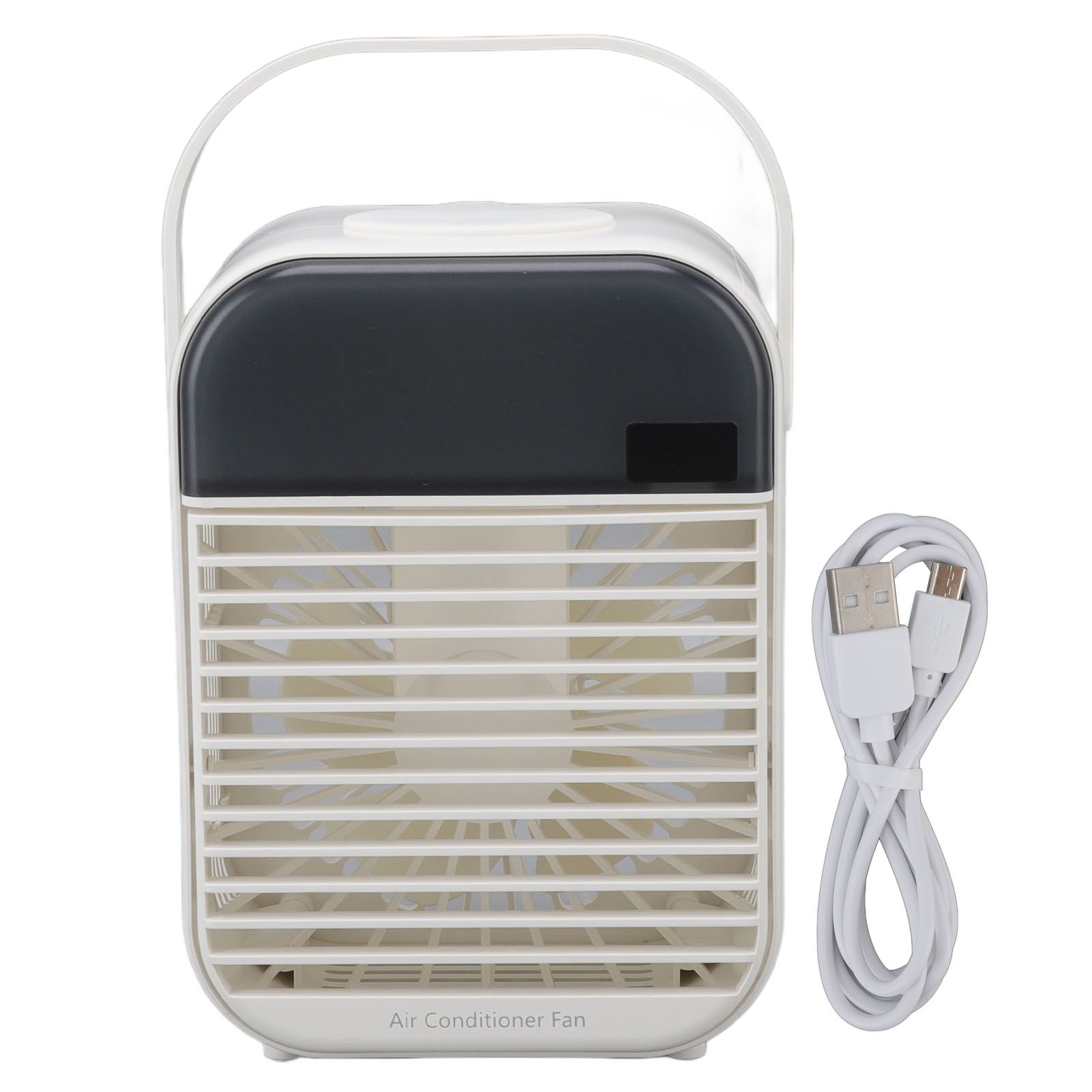 Portable Air Conditioner Fan 3 Wind Speed Efficient Misting Low Noise USB Air Conditioner Cooling Fan with Night Light White - Image 1