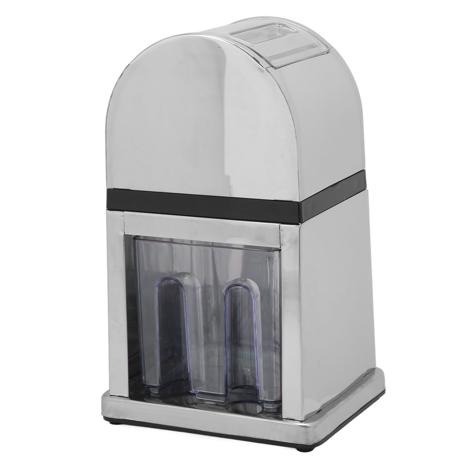 Manual Ice Crusher Labor Saving Hand Crank Shaved Ice Machine with Transparent Cover for Home Bar Restaurant - Image 2