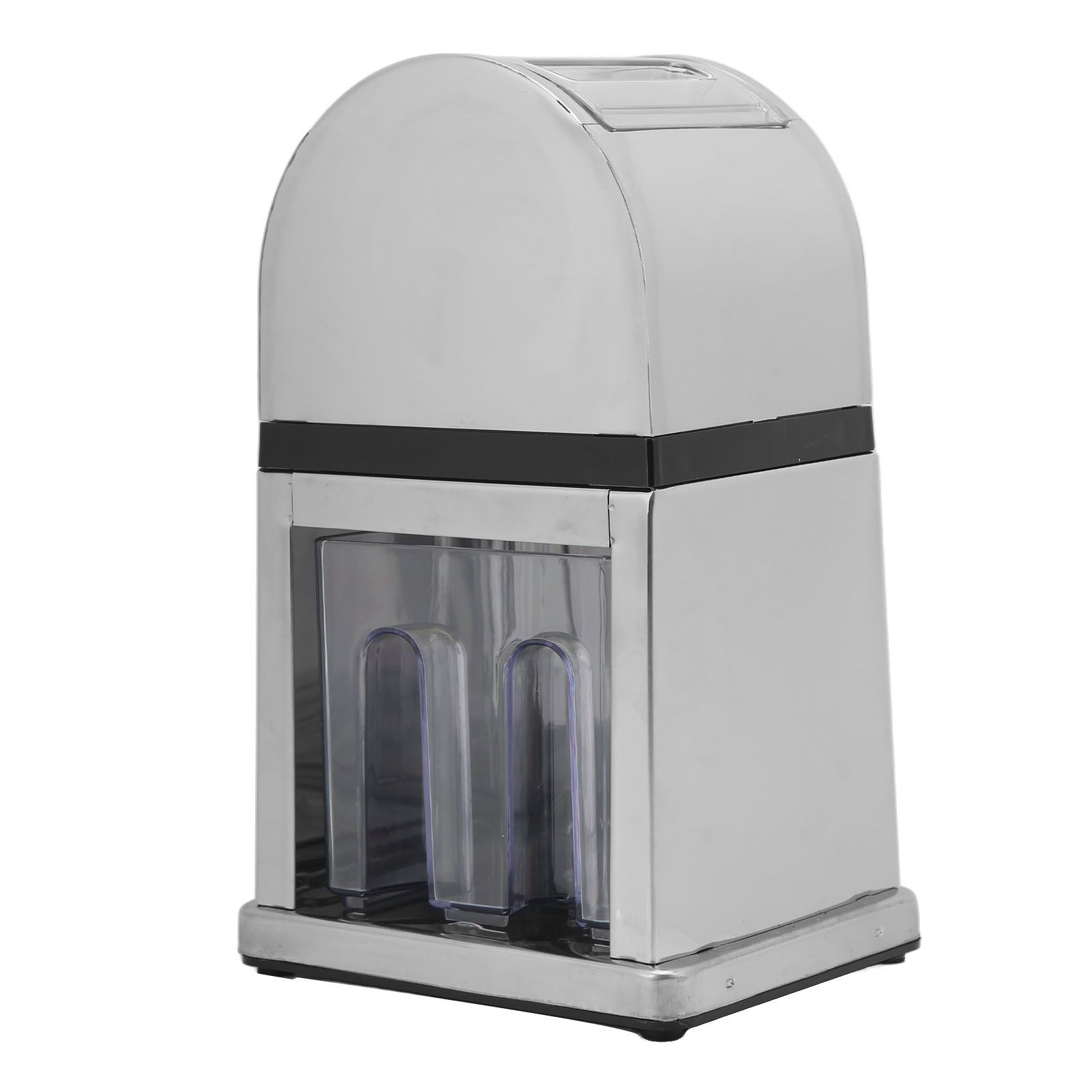 Manual Ice Crusher Labor Saving Hand Crank Shaved Ice Machine with Transparent Cover for Home Bar Restaurant - Image 4