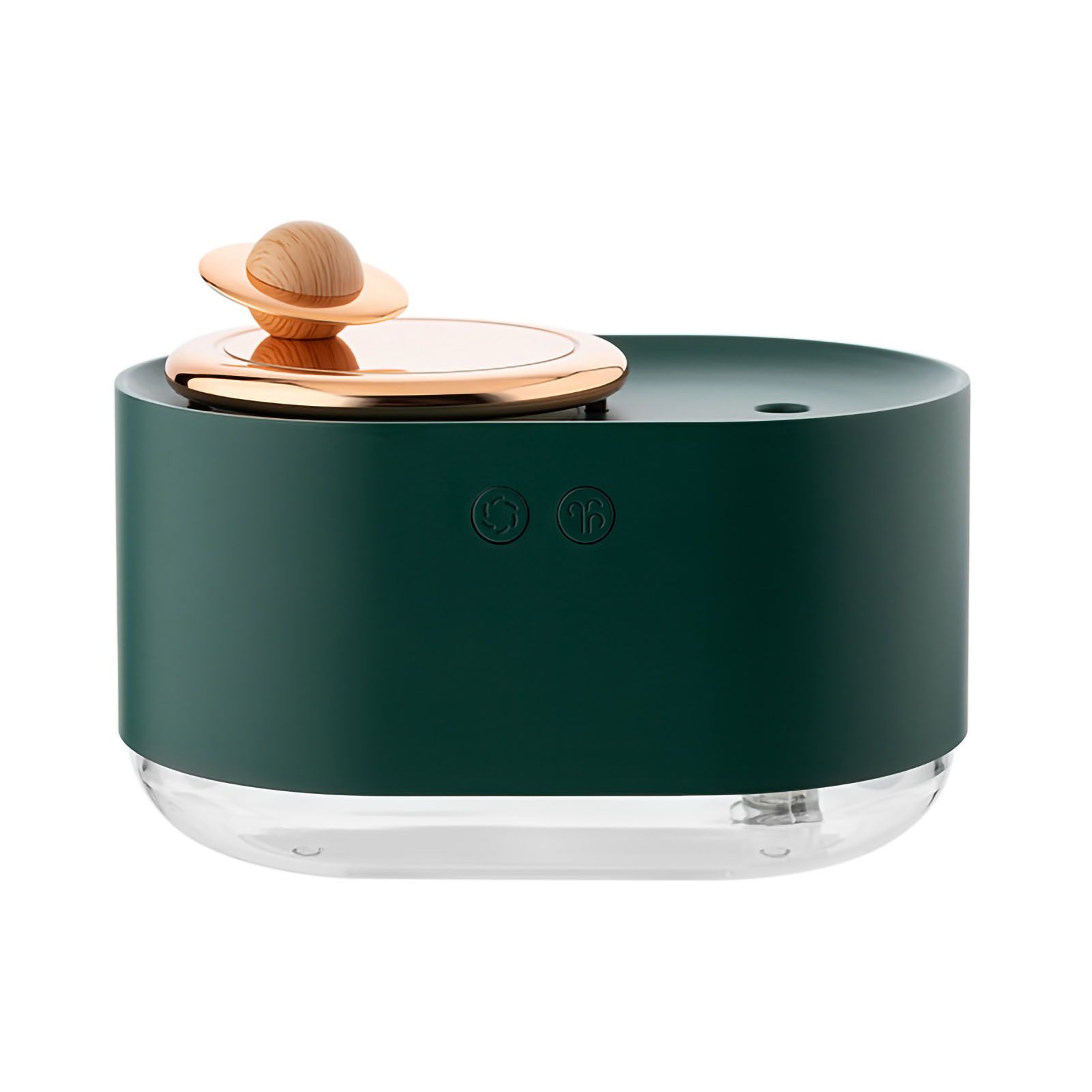 Spray Humidifier Rotating Planet Mini Desktop USB Charging Night Light Humidifier for Home Vintage Green - Image 1