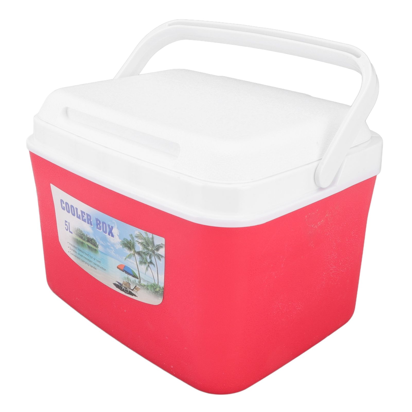 Warmer Cooler Constant Temp Long Lasting Portable Refrigerator Box with Handle for Food Medicine Car Camping 5L Red - Image 5