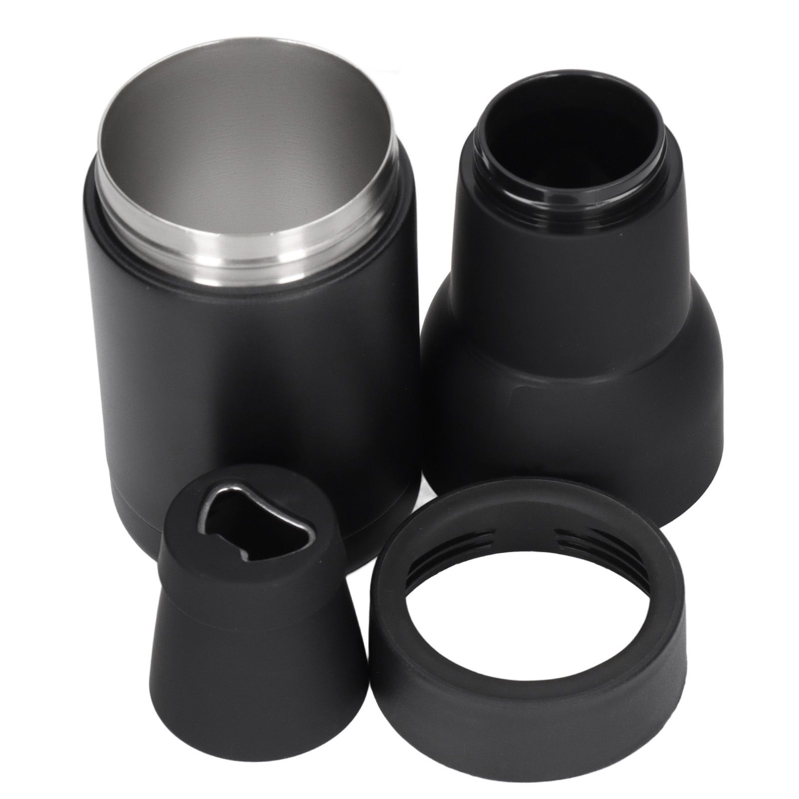 Vacuum Double Wall Stainless Steel Can Insulation and Cold Storage Tank with Bottle Opener Black - Image 2