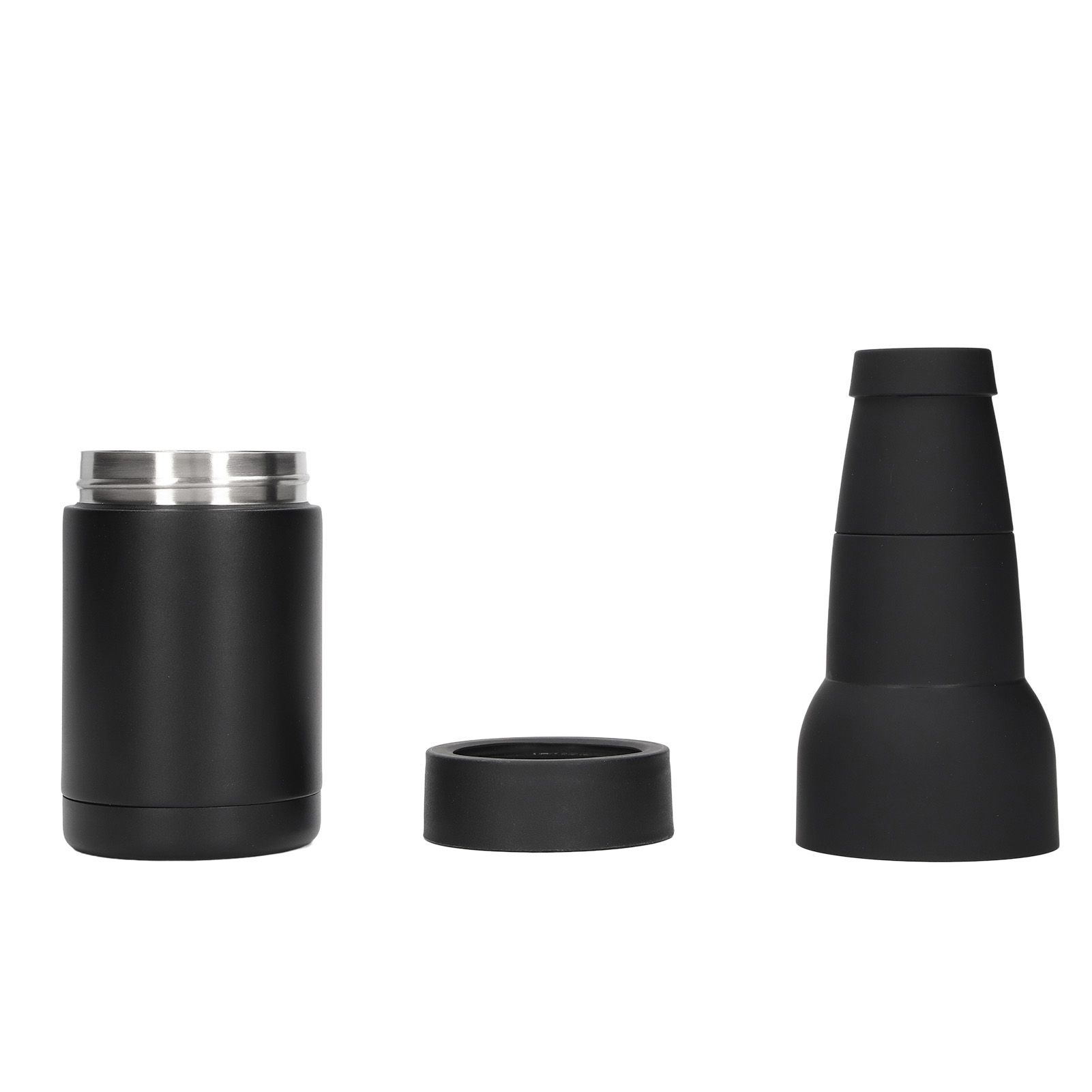 Vacuum Double Wall Stainless Steel Can Insulation and Cold Storage Tank with Bottle Opener Black - Image 5