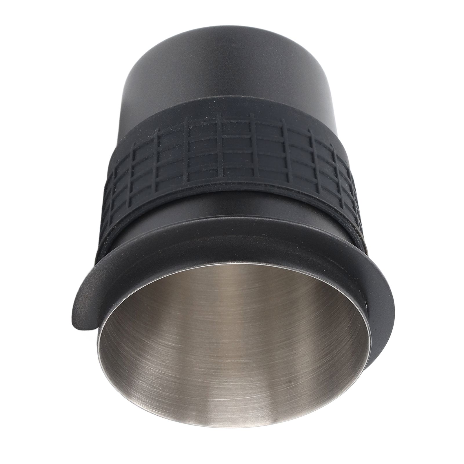 58mm Stainless Steel Coffee Dosing Cup Coffee Machine Handle Receiving Powder Cup with Silicone Ring Black - Image 8