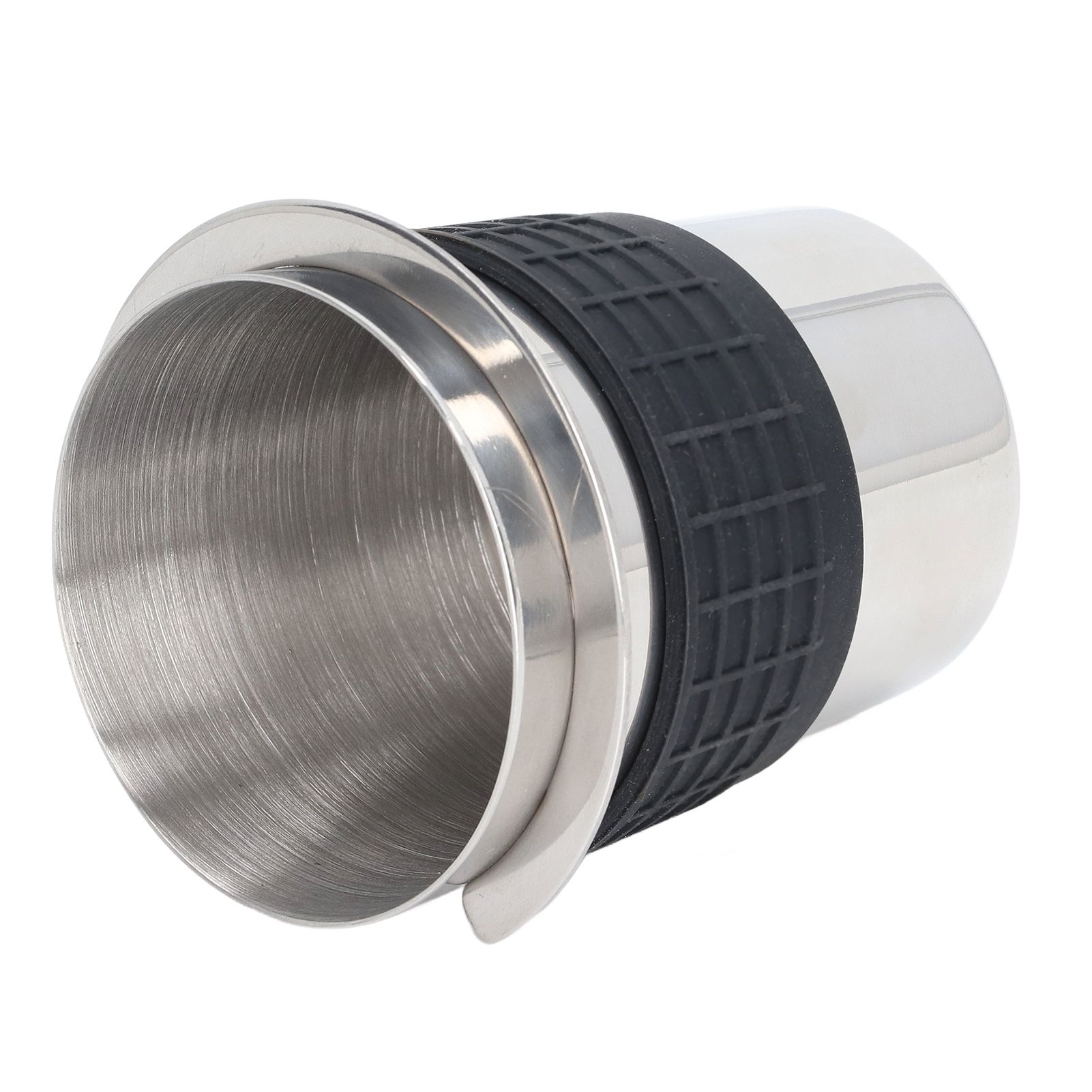 58mm Stainless Steel Coffee Dosing Cup Coffee Machine Handle Receiving Powder Cup with Silicone Ring Stainless Steel Color - Image 8