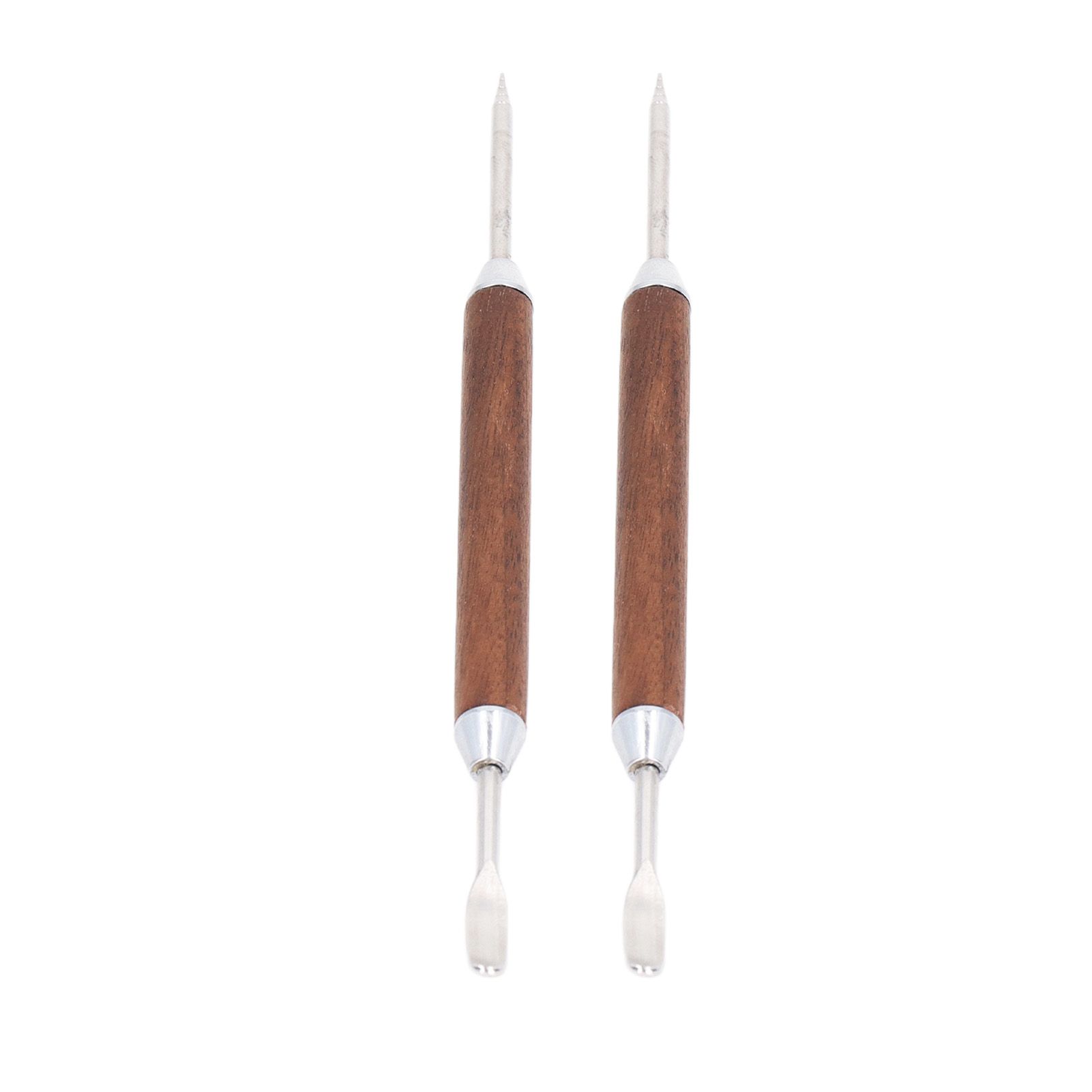 2PCS Coffee Art Pen Wooden Handle Stainless Steel Coffee Fancy Stitch Needle for DIY Decorating - Image 7