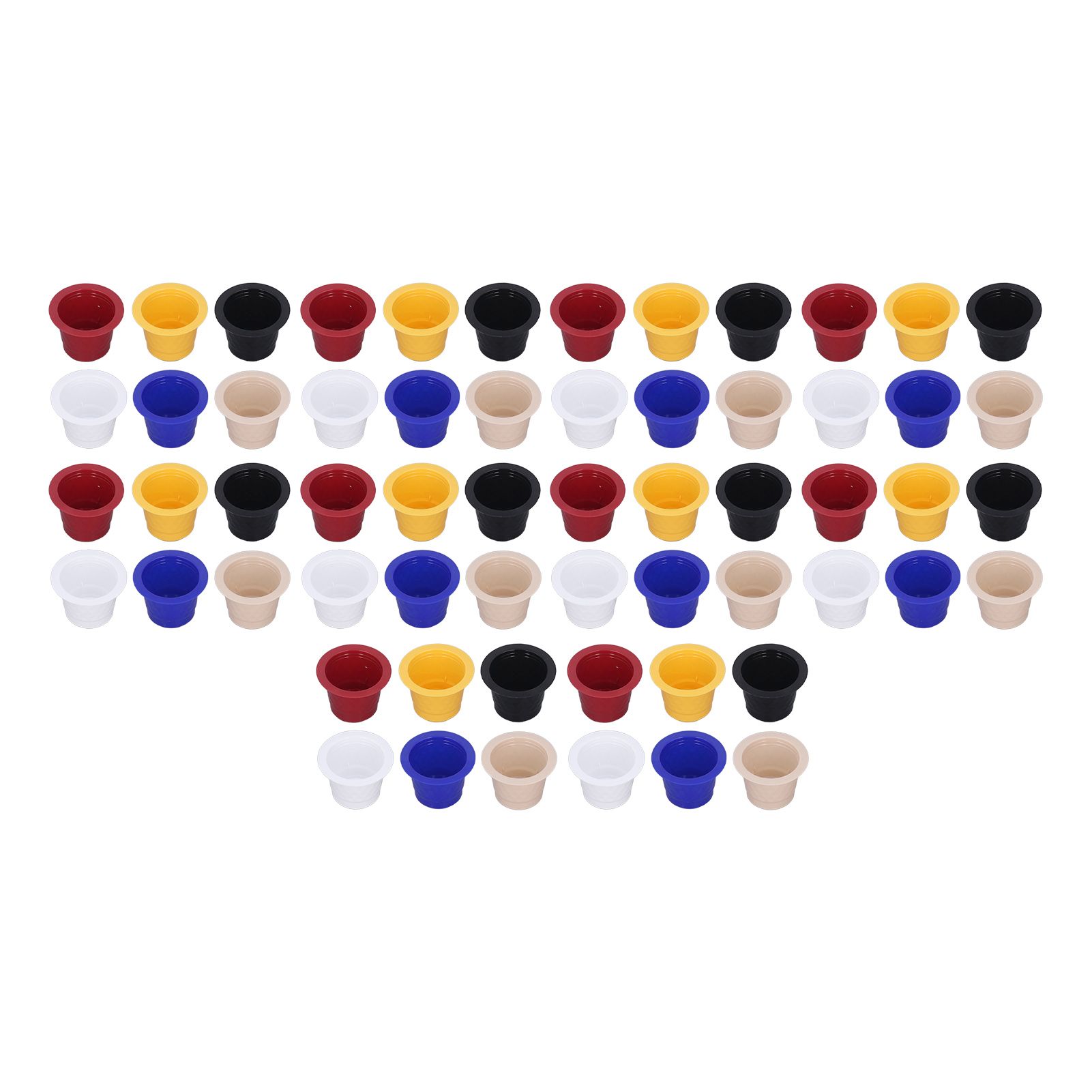 60pcs Refillable Disposable Coffee Capsule Cup Bottom Sealing Aluminum Film Plastic Coffee Filters for Home - Image 1