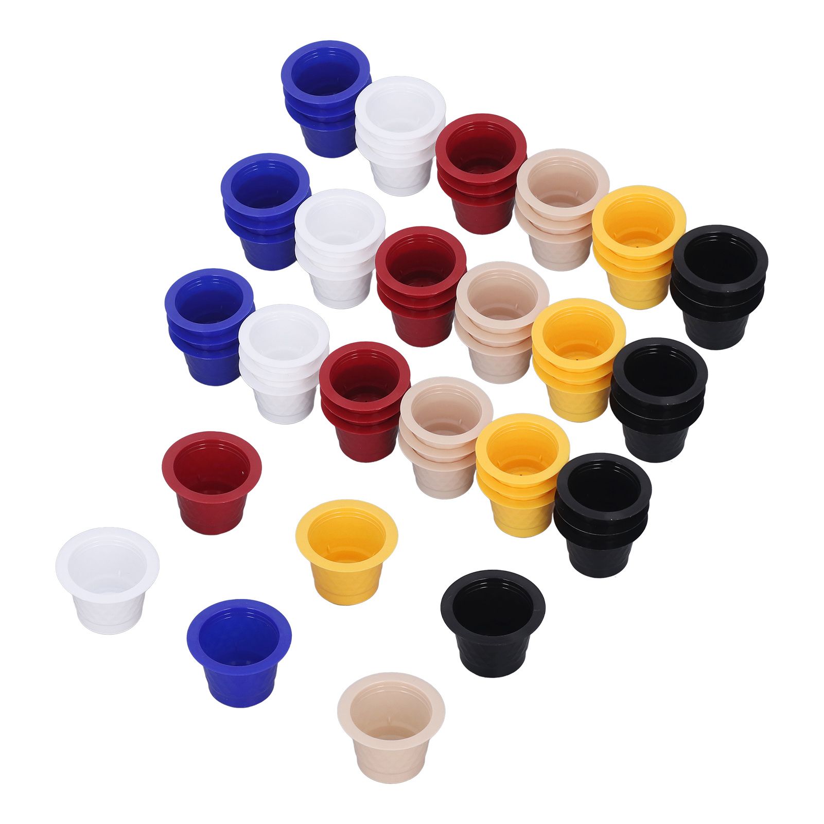 60pcs Refillable Disposable Coffee Capsule Cup Bottom Sealing Aluminum Film Plastic Coffee Filters for Home - Image 5