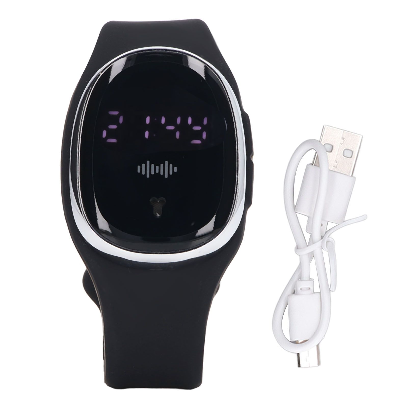 Outdoor Sports Mosquito Repellent Bracelet Ultrasonic Mosquito Repellent Wristband USB Rechargeable for Pregnant Women Children Black - Image 1