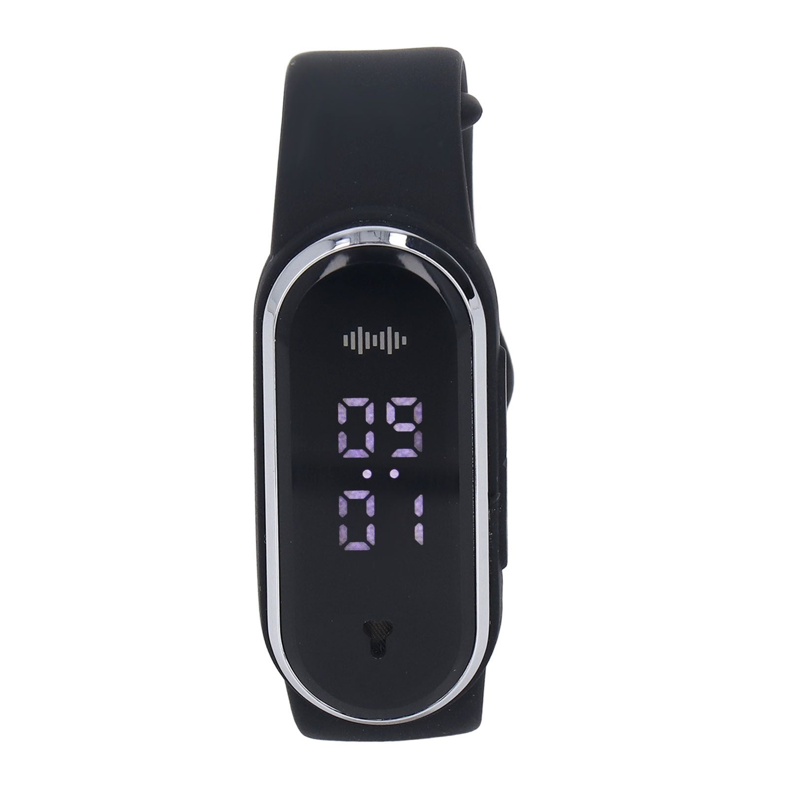 Anti Mosquito Bracelet Watch Silica Gel USB Rechargeable Ultrasonic Mosquito Repellent Bracelet for Outdoor Black - Image 2