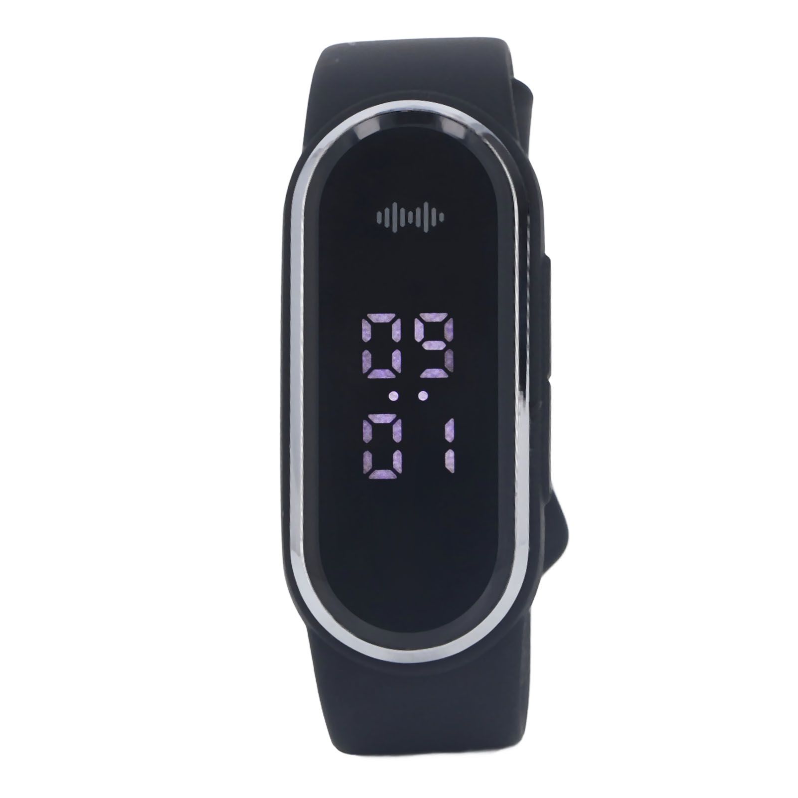 Anti Mosquito Bracelet Watch Silica Gel USB Rechargeable Ultrasonic Mosquito Repellent Bracelet for Outdoor Black - Image 4