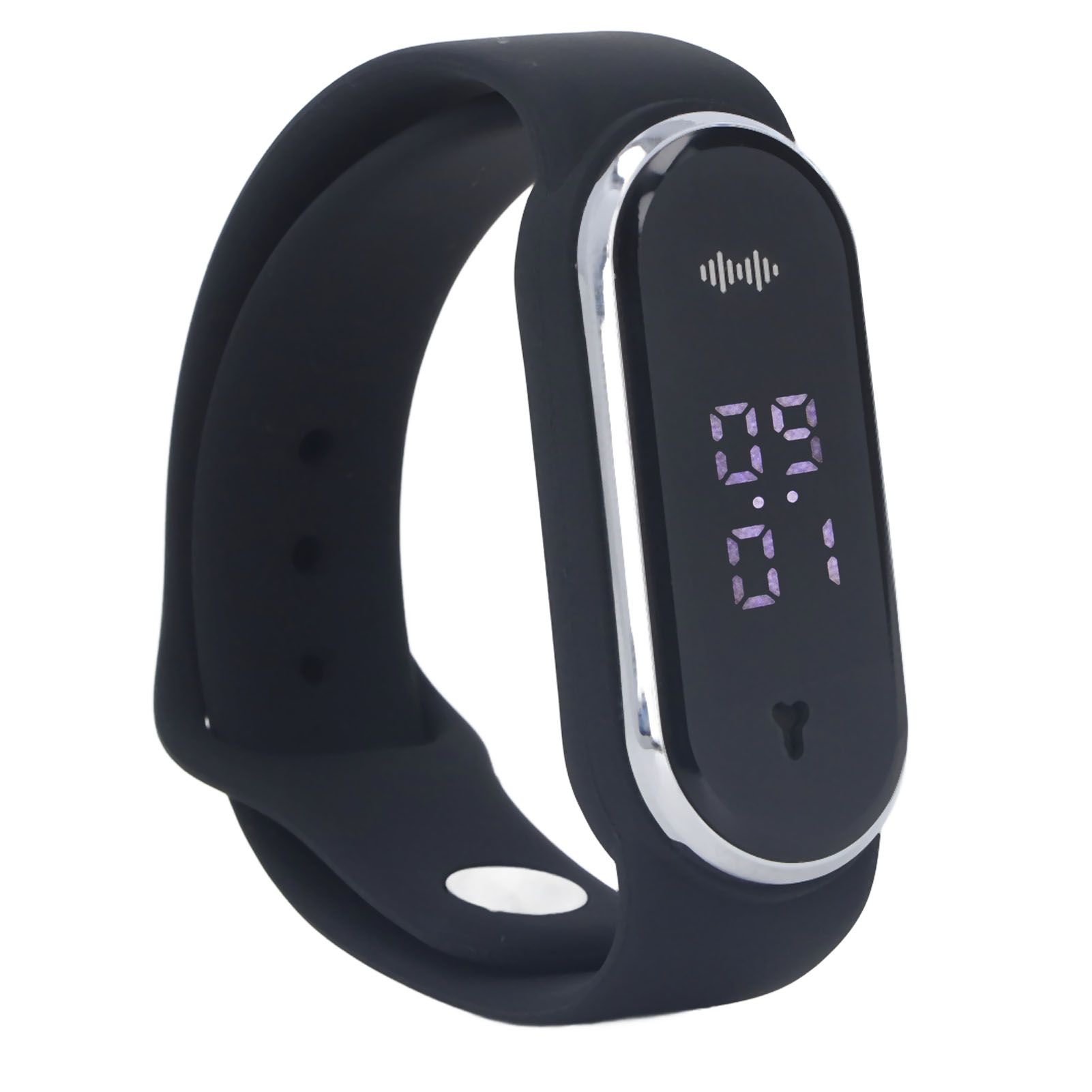 Anti Mosquito Bracelet Watch Silica Gel USB Rechargeable Ultrasonic Mosquito Repellent Bracelet for Outdoor Black - Image 7