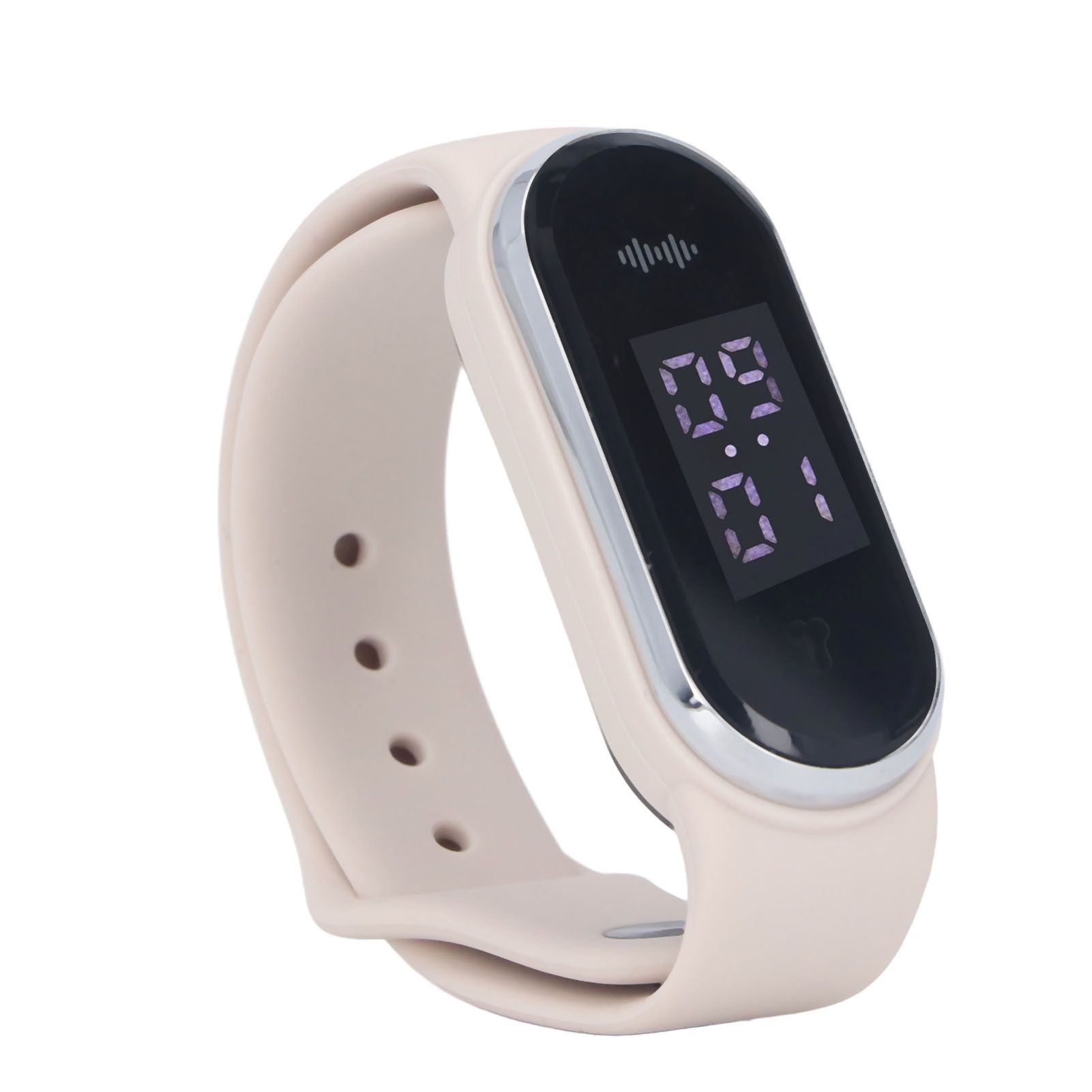 Anti Mosquito Bracelet Watch Silica Gel USB Rechargeable Ultrasonic Mosquito Repellent Bracelet for Outdoor White - Image 6