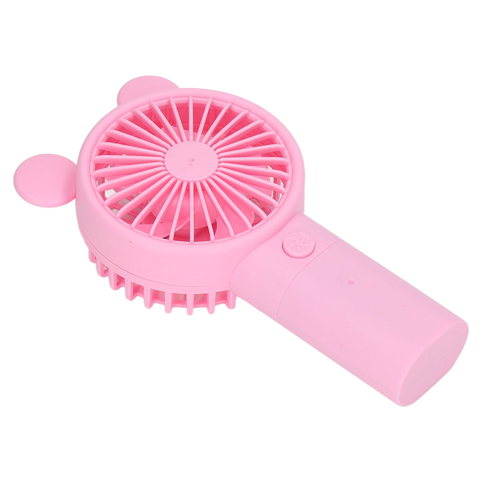 Handheld Fan Plastic USB Battery Dual Drive Built in Lithium Battery Mini Desk Fan for Summer Pink - Image 2