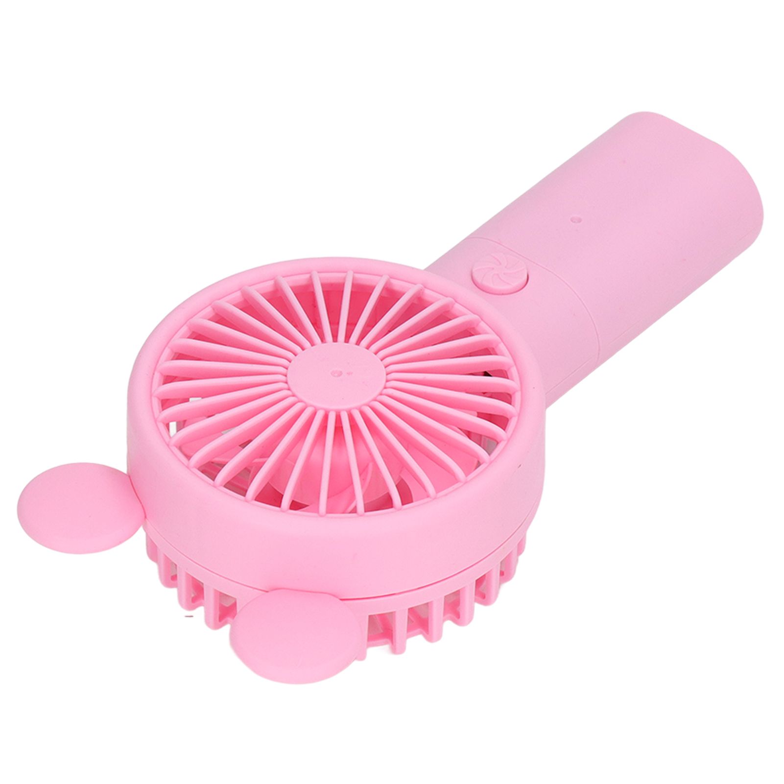 Handheld Fan Plastic USB Battery Dual Drive Built in Lithium Battery Mini Desk Fan for Summer Pink - Image 4