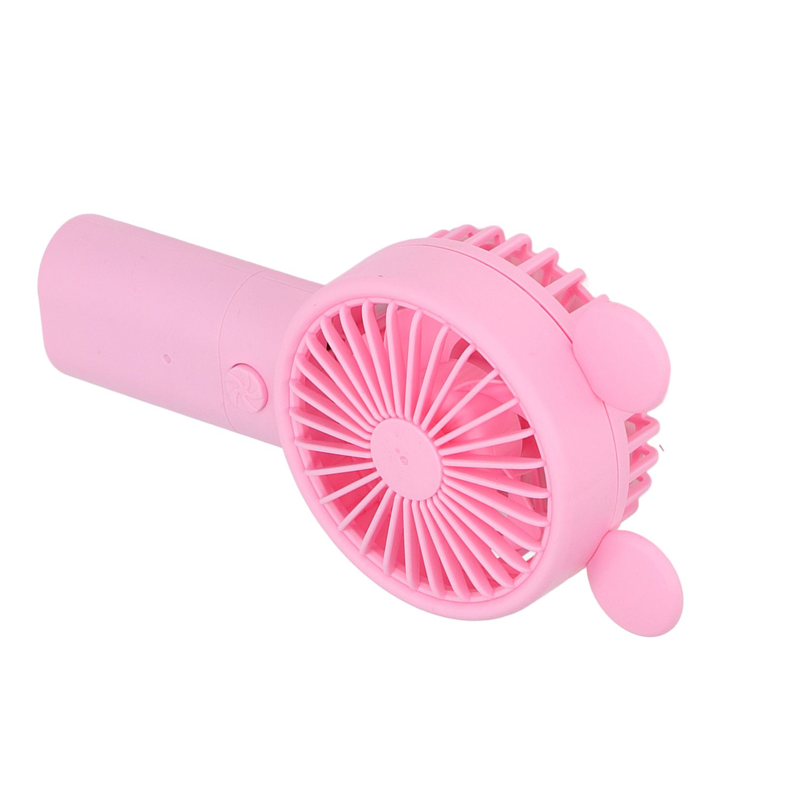 Handheld Fan Plastic USB Battery Dual Drive Built in Lithium Battery Mini Desk Fan for Summer Pink - Image 5