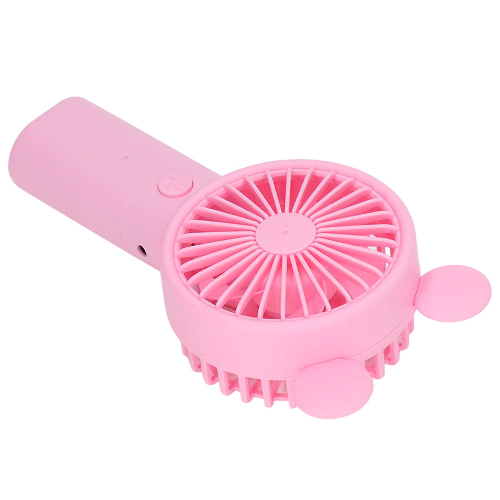 Handheld Fan Plastic USB Battery Dual Drive Built in Lithium Battery Mini Desk Fan for Summer Pink - Image 6