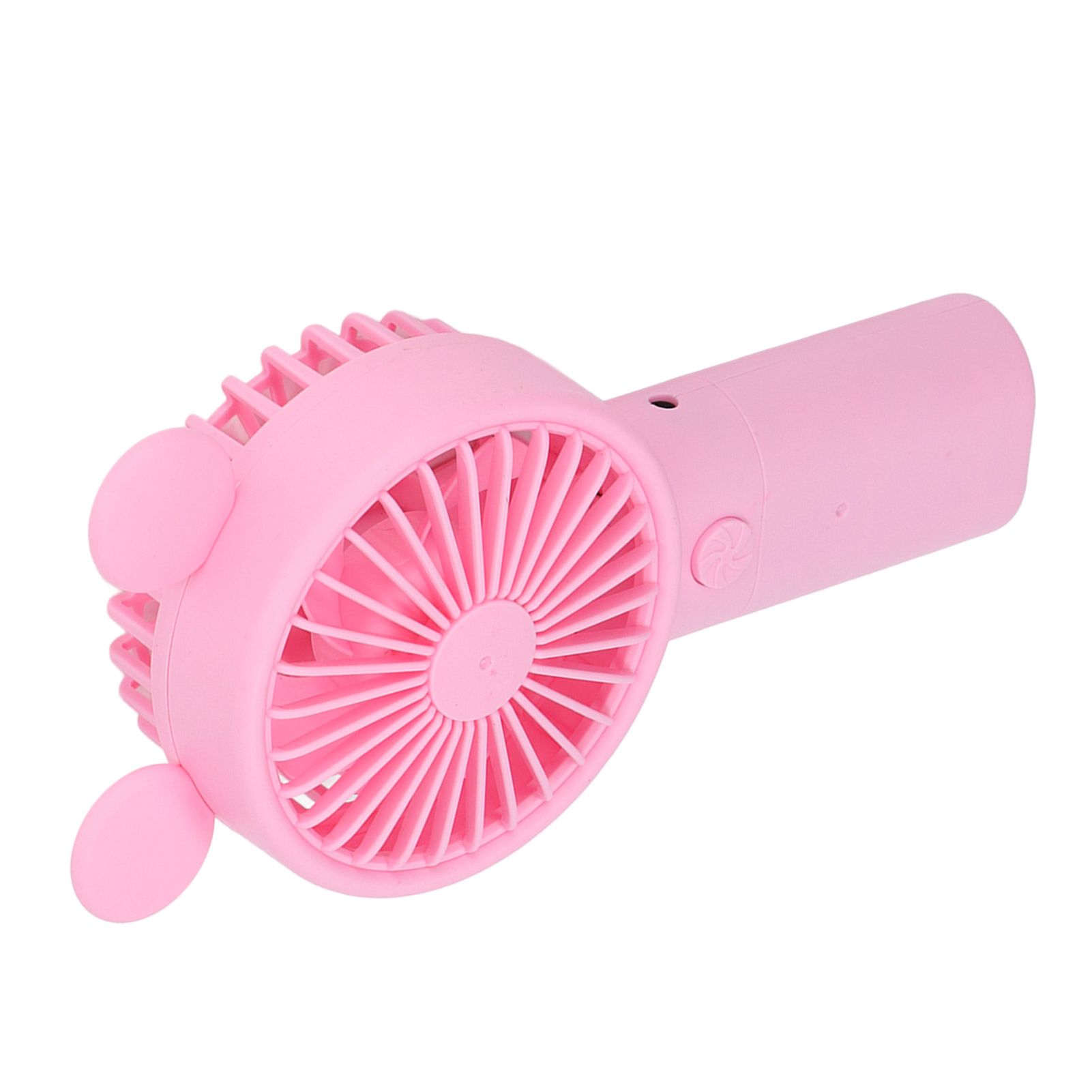 Handheld Fan Plastic USB Battery Dual Drive Built in Lithium Battery Mini Desk Fan for Summer Pink - Image 7