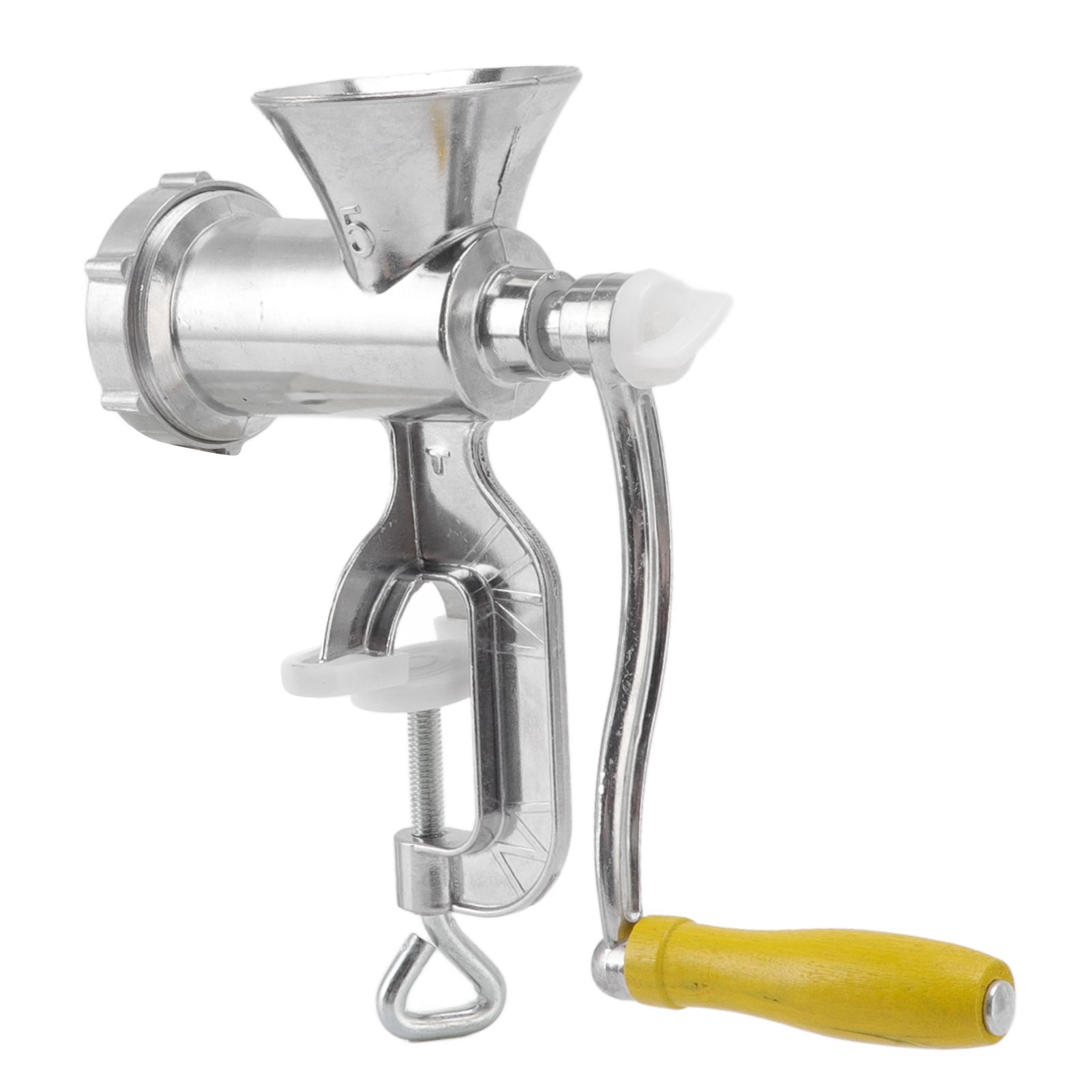 Meat Grinder Small Aluminum Alloy Composite Wood Incisive Blade Silver Manual Meat Stuffer Sausage Maker for Beef Pork - Image 5