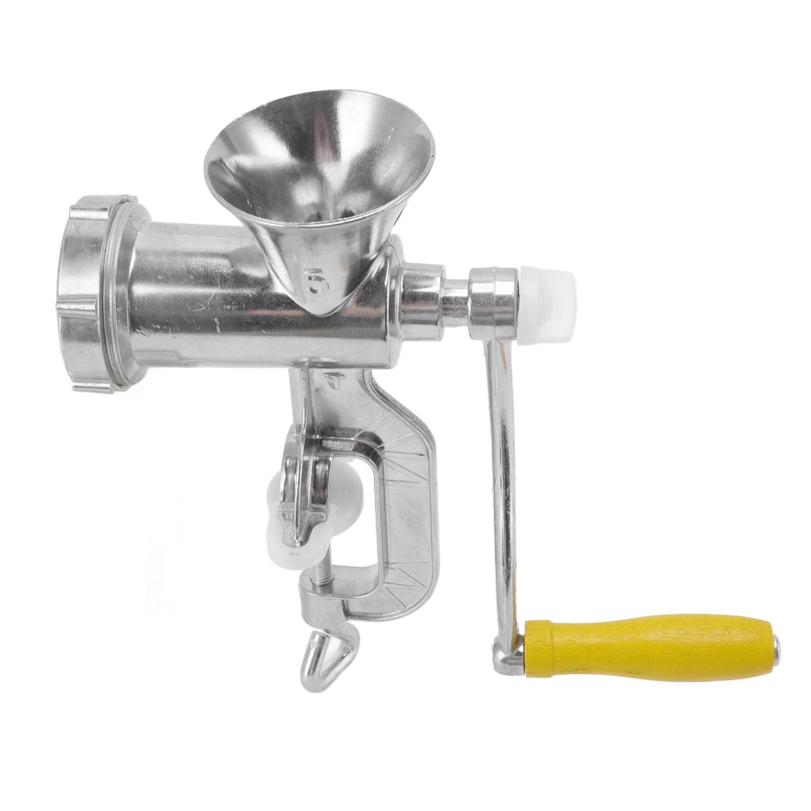 Meat Grinder Small Aluminum Alloy Composite Wood Incisive Blade Silver Manual Meat Stuffer Sausage Maker for Beef Pork - Image 6