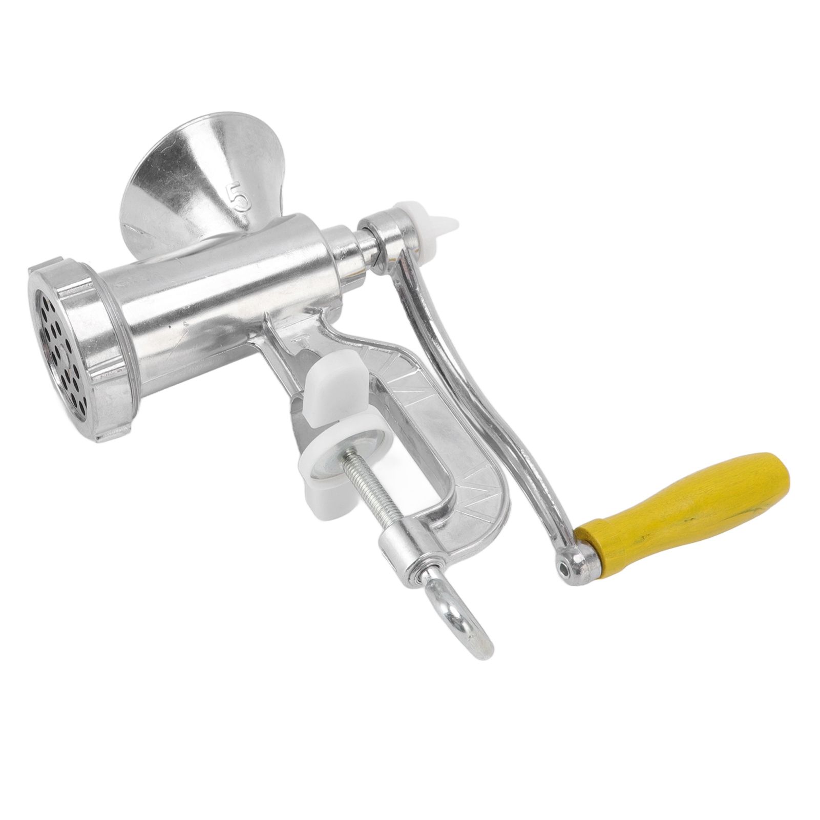 Meat Grinder Small Aluminum Alloy Composite Wood Incisive Blade Silver Manual Meat Stuffer Sausage Maker for Beef Pork - Image 8