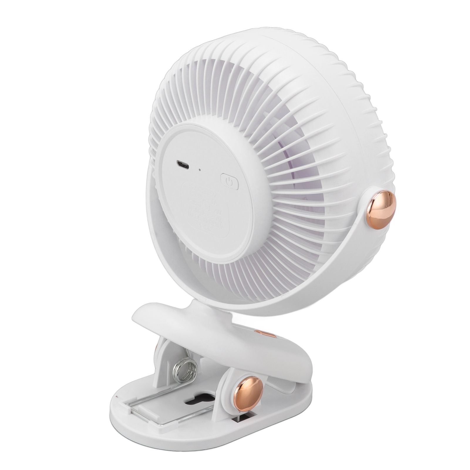 Desk Clip On Fan 3 Wind Speed Safe Design Compact Portable Desktop Fan Clip On Fan for Home Dorm Stroller White - Image 8