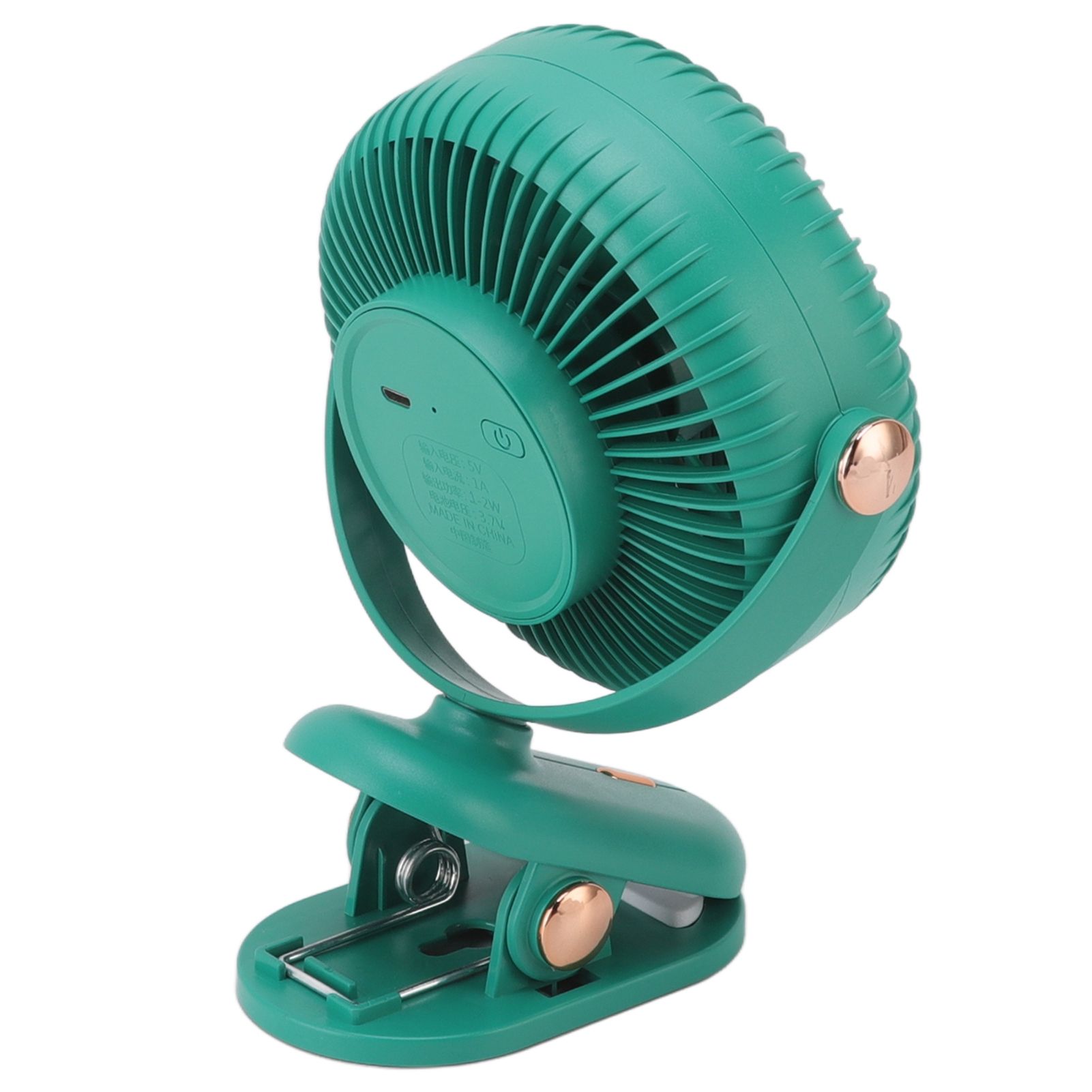 Desk Clip On Fan 3 Wind Speed Safe Design Compact Portable Desktop Fan Clip On Fan for Home Dorm Stroller Green - Image 8