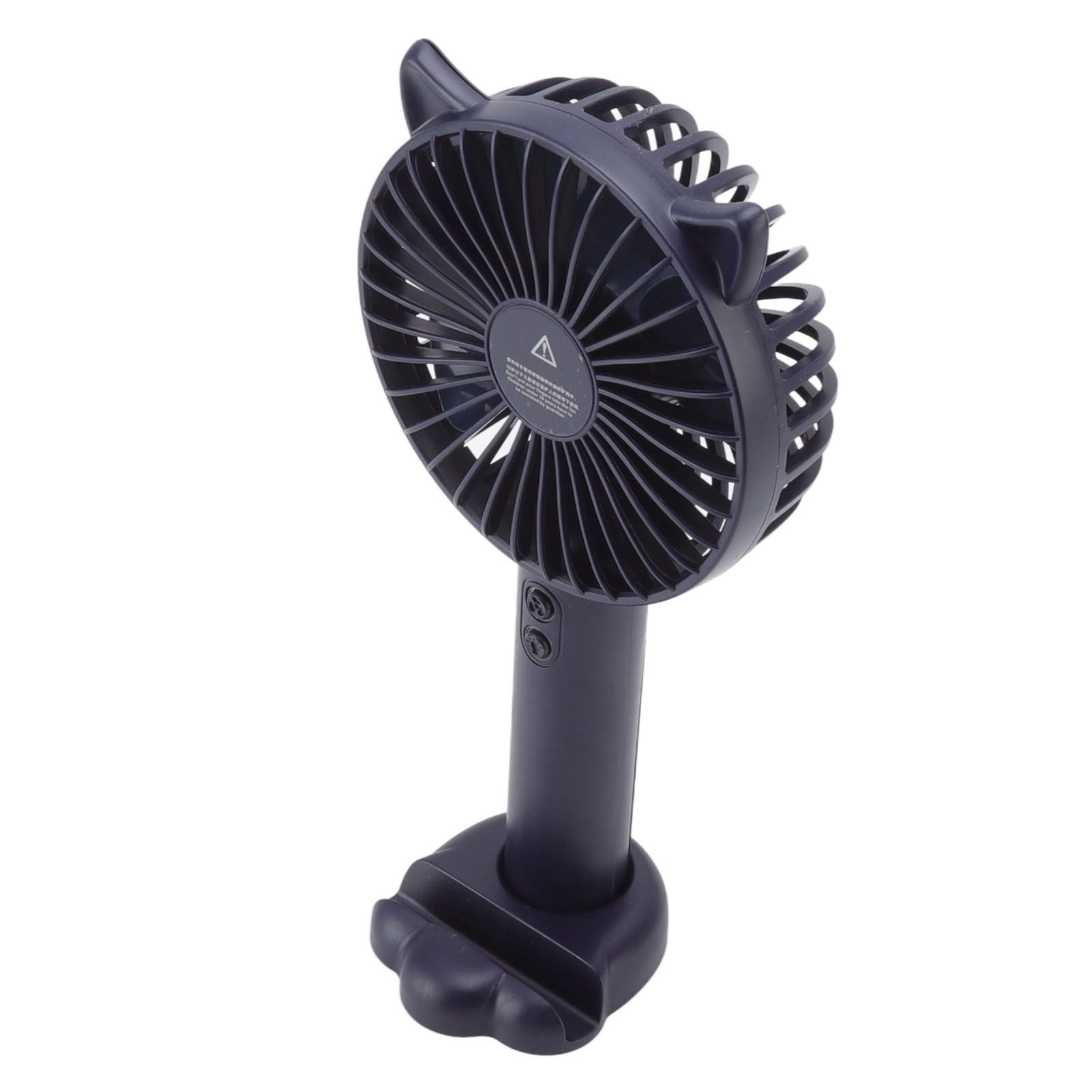 Hand Held Fan Portable USB Rechargeable Cute 3 Speed Wind Regulable ABS PC Battery Operated Fan for Travel Dark Blue - Image 3