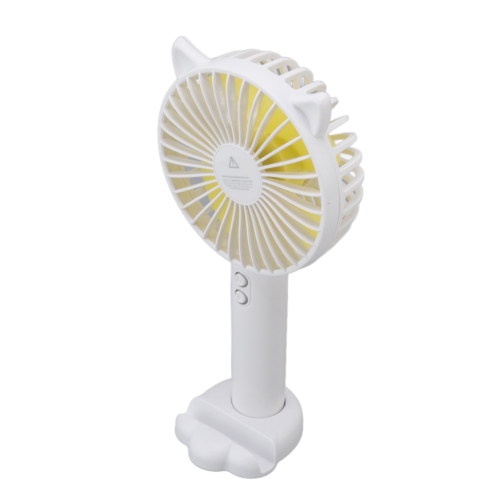 Hand Held Fan Portable USB Rechargeable Cute 3 Speed Wind Regulable ABS PC Battery Operated Fan for Travel White - Image 4
