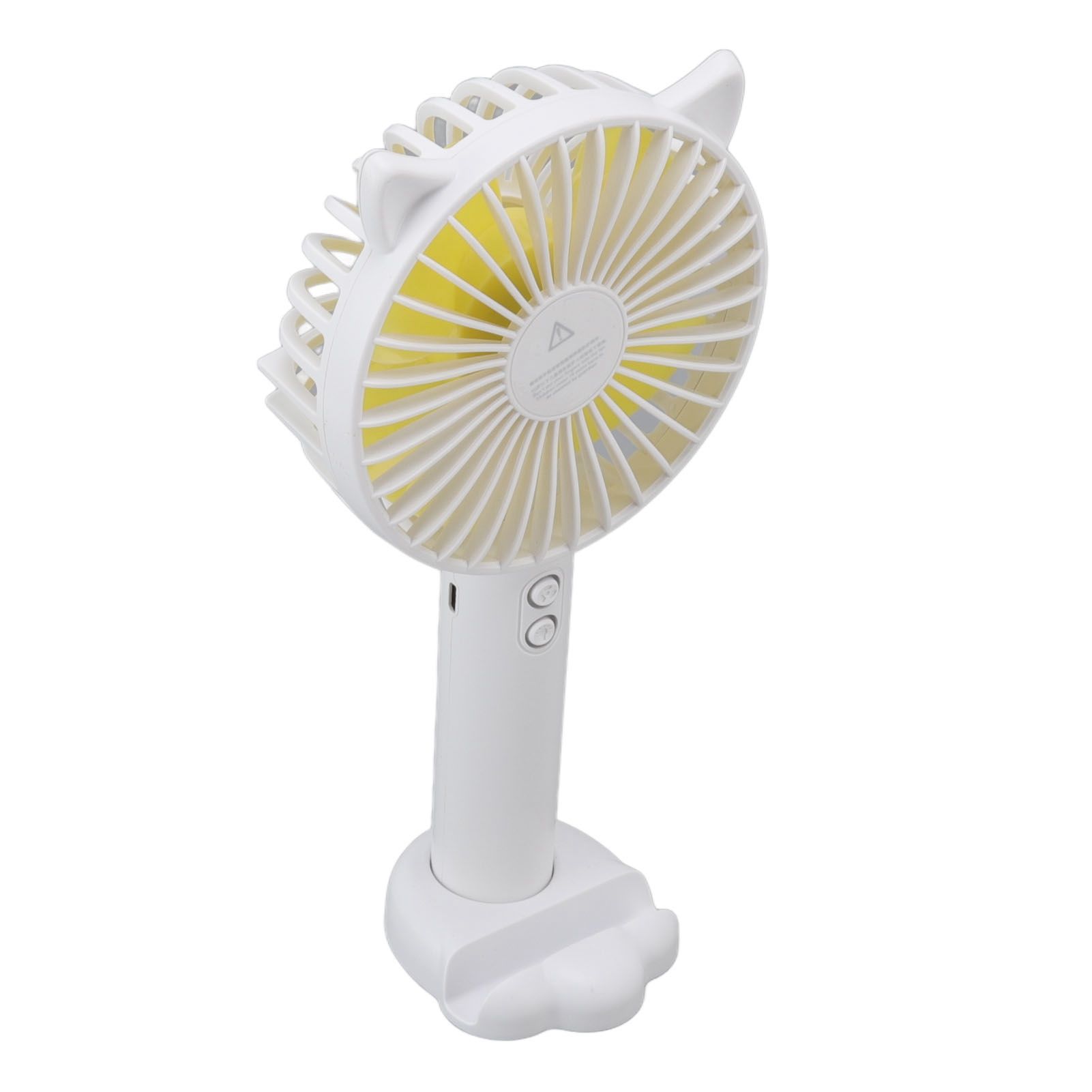 Hand Held Fan Portable USB Rechargeable Cute 3 Speed Wind Regulable ABS PC Battery Operated Fan for Travel White - Image 5