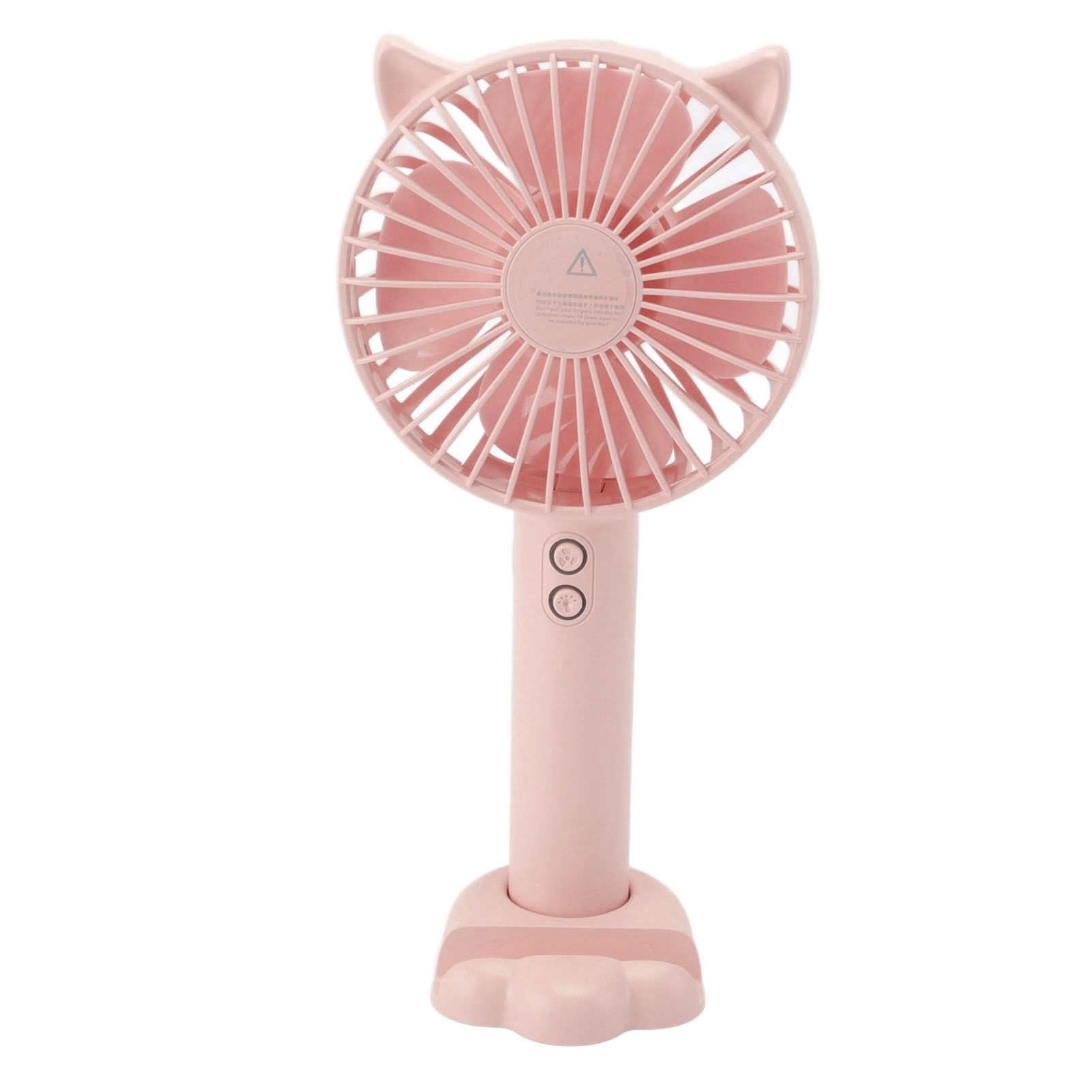 Hand Held Fan Portable USB Rechargeable Cute 3 Speed Wind Regulable ABS PC Battery Operated Fan for Travel Pink - Image 2