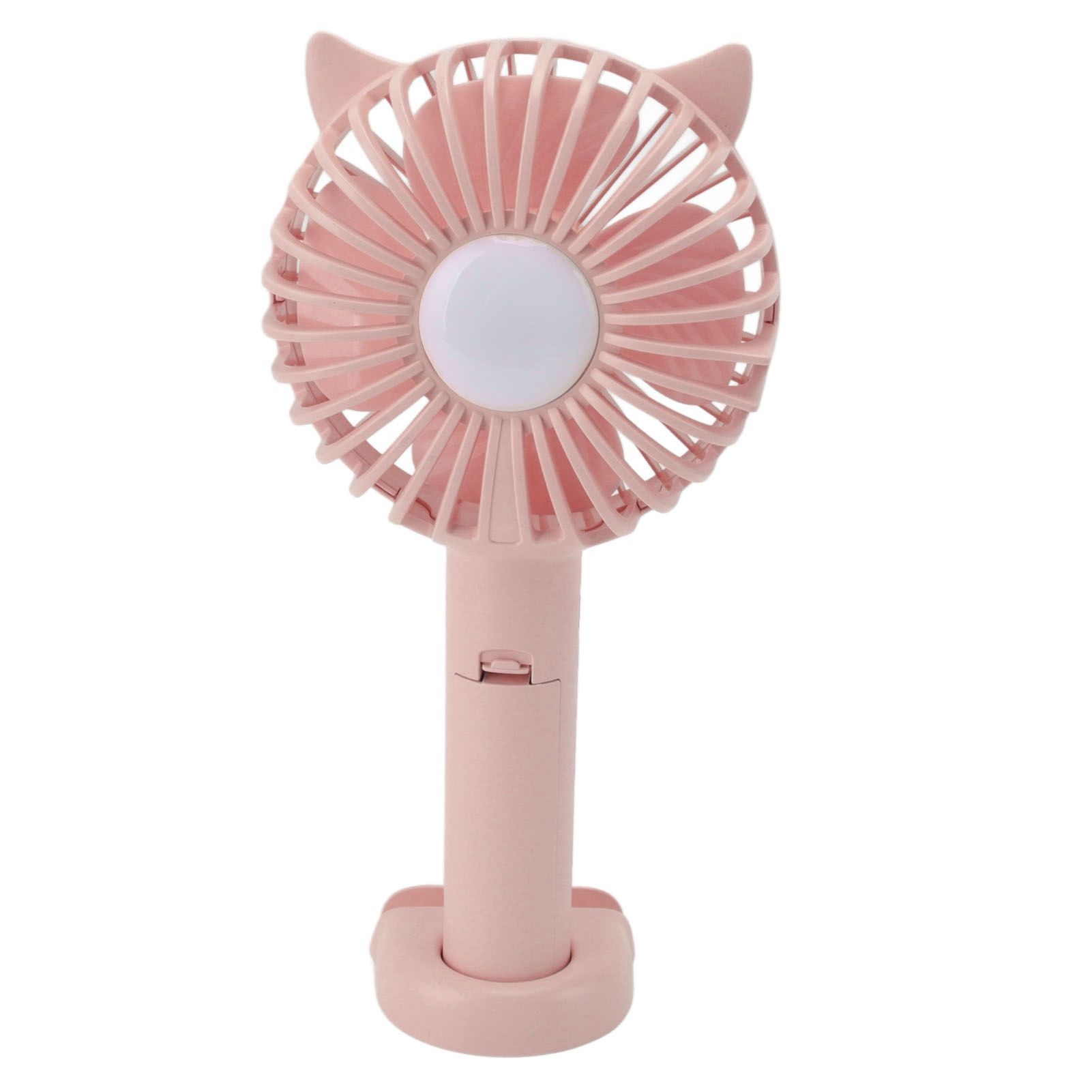 Hand Held Fan Portable USB Rechargeable Cute 3 Speed Wind Regulable ABS PC Battery Operated Fan for Travel Pink - Image 3