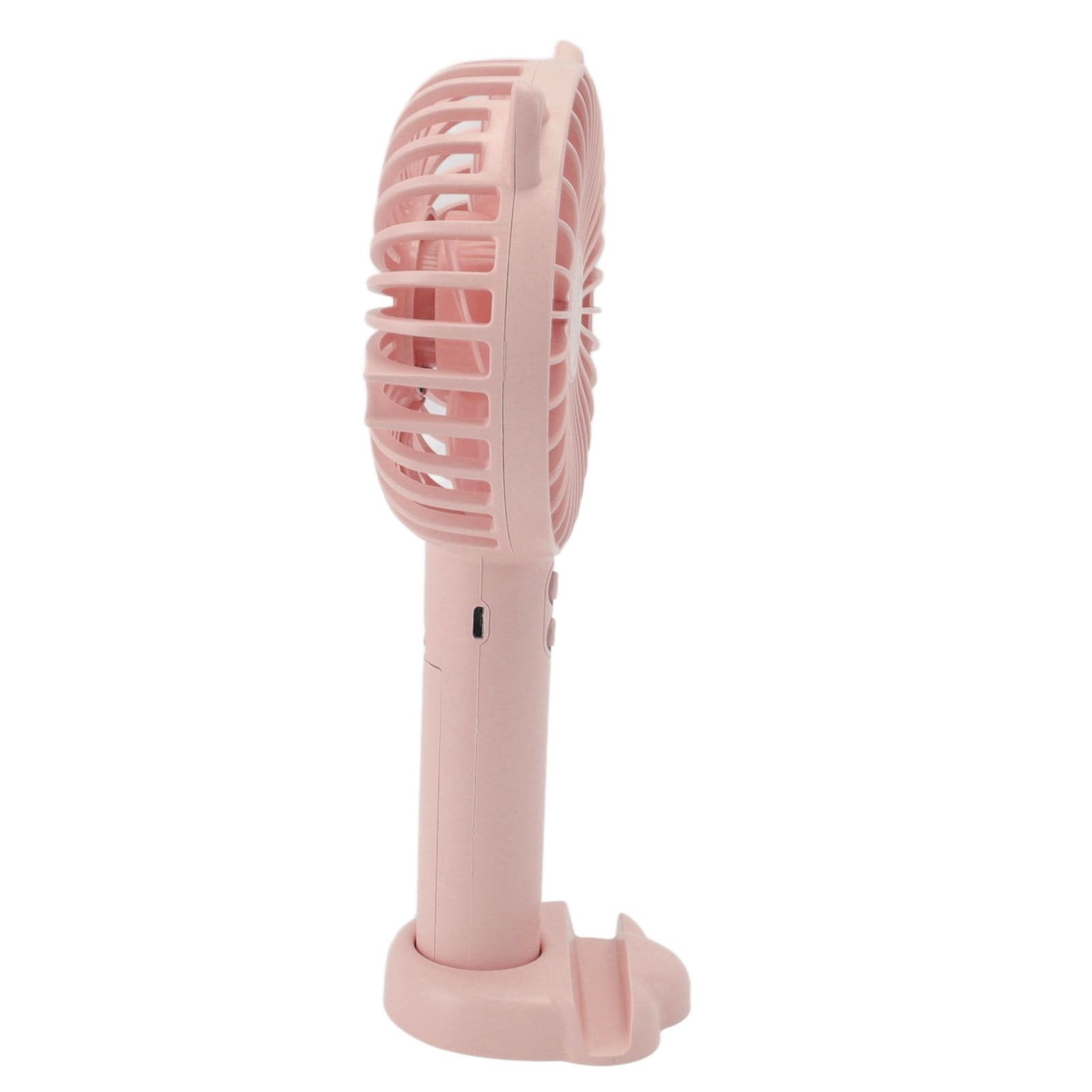 Hand Held Fan Portable USB Rechargeable Cute 3 Speed Wind Regulable ABS PC Battery Operated Fan for Travel Pink - Image 4