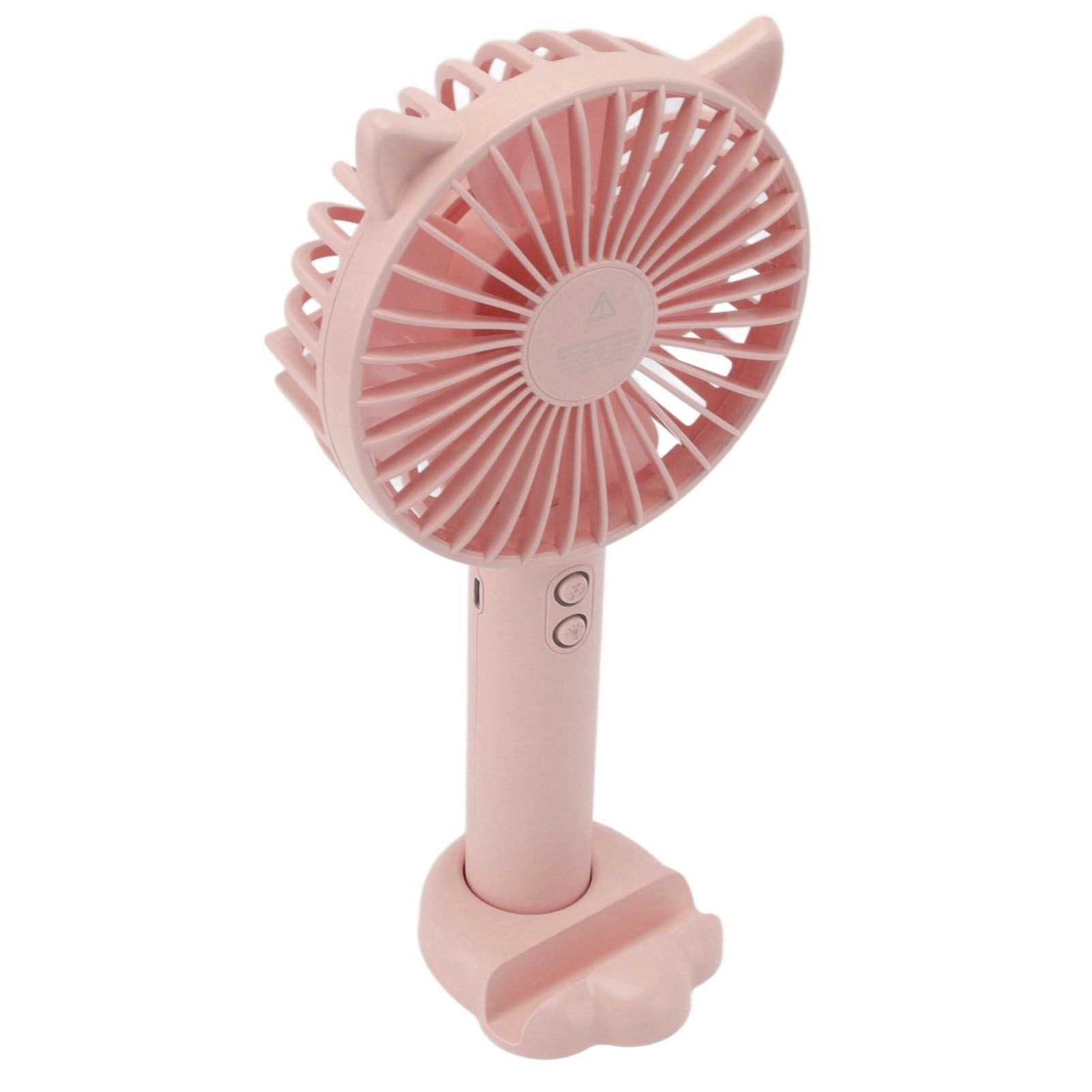 Hand Held Fan Portable USB Rechargeable Cute 3 Speed Wind Regulable ABS PC Battery Operated Fan for Travel Pink - Image 6