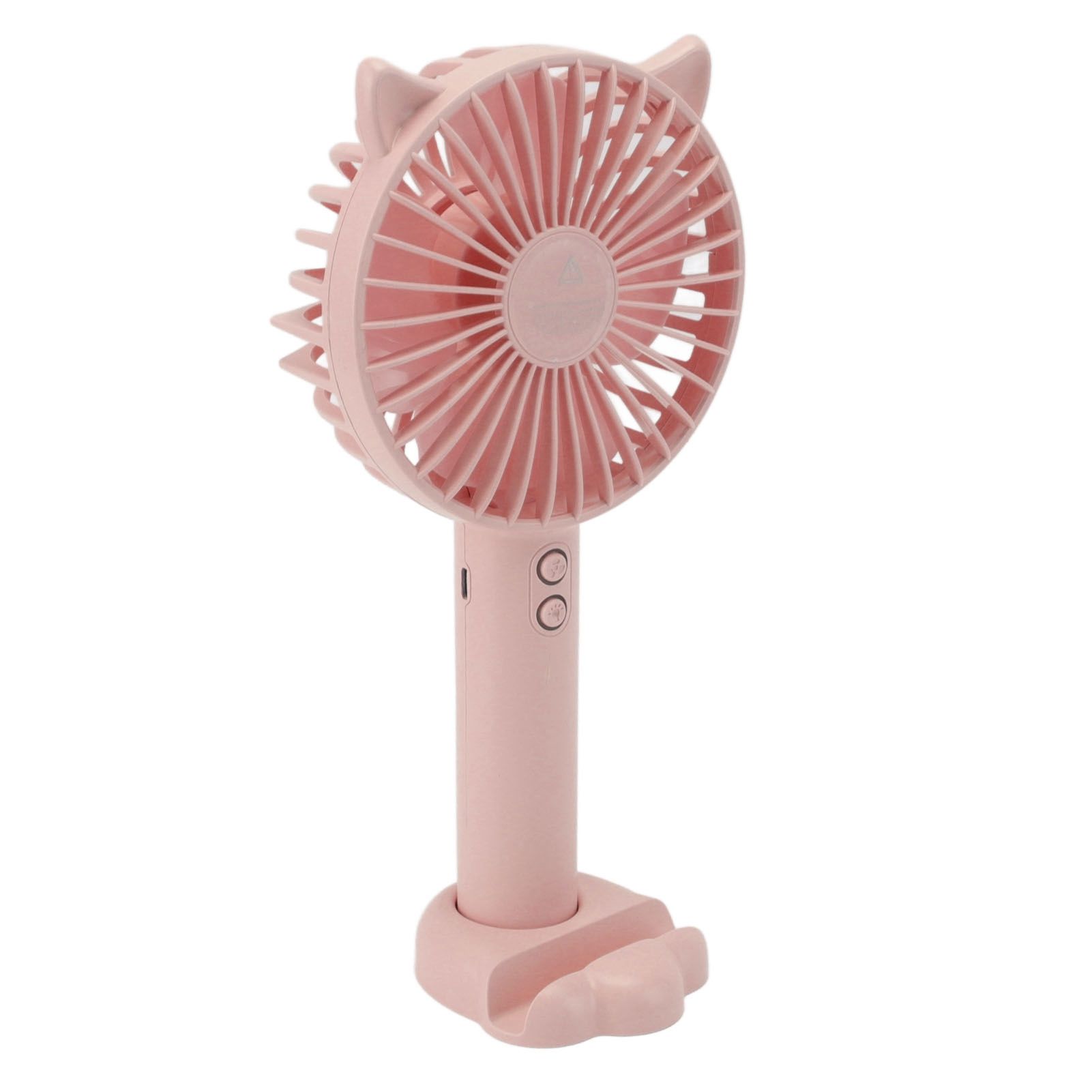 Hand Held Fan Portable USB Rechargeable Cute 3 Speed Wind Regulable ABS PC Battery Operated Fan for Travel Pink - Image 7