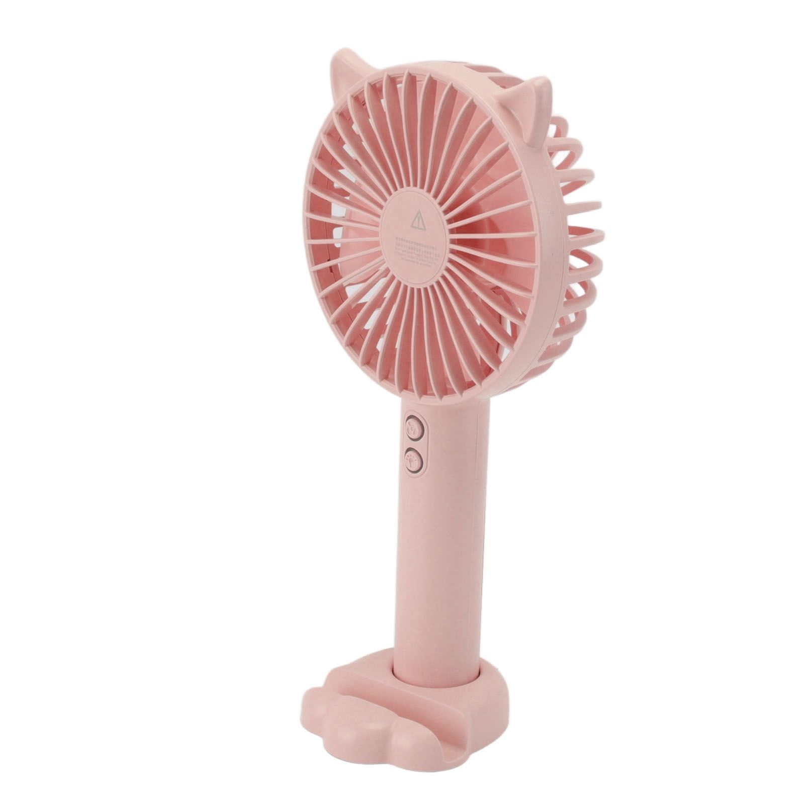 Hand Held Fan Portable USB Rechargeable Cute 3 Speed Wind Regulable ABS PC Battery Operated Fan for Travel Pink - Image 8