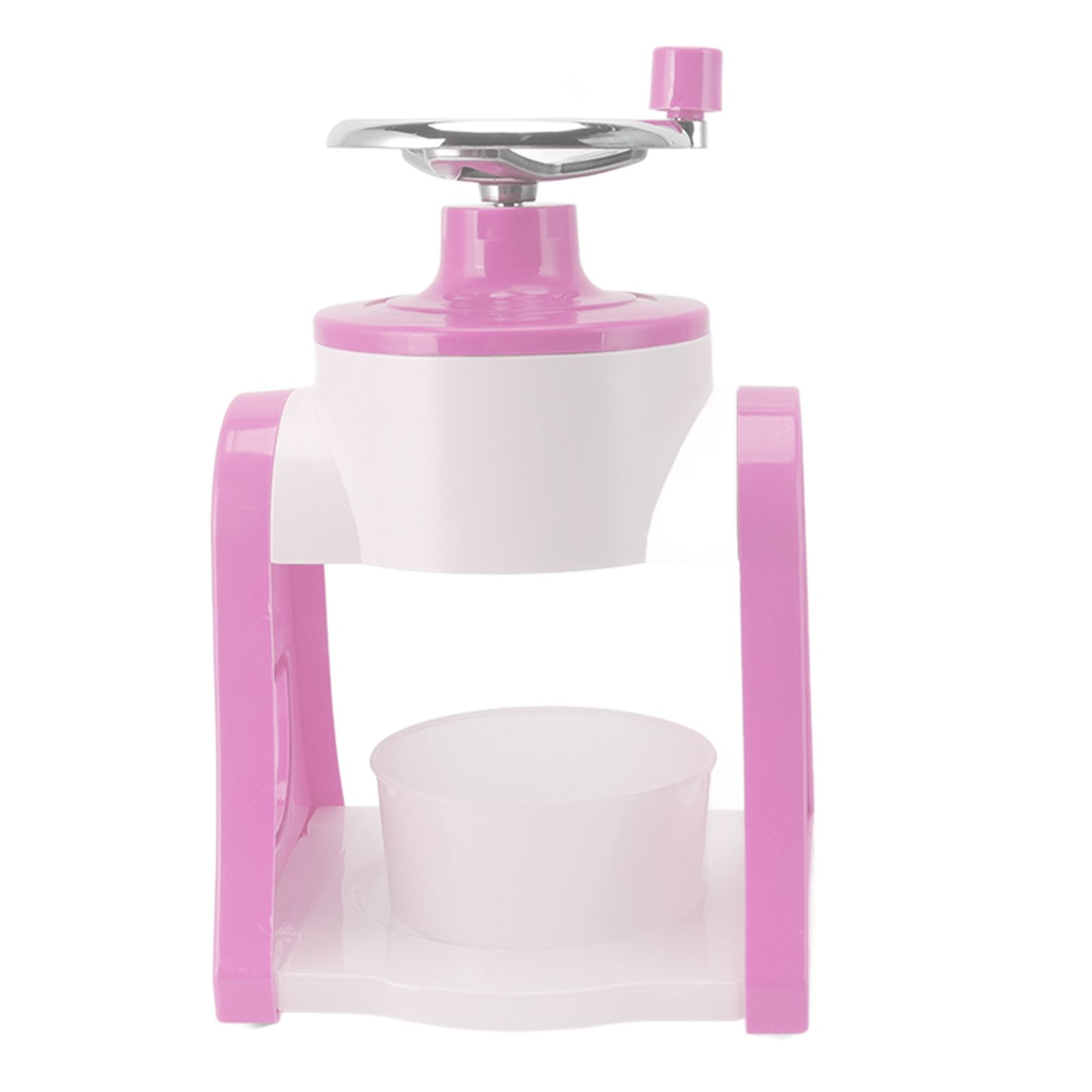 Hand Crank Shaved Ice Machine Stainless Steel Blades Safe Portable Ice Crusher for Home Restaurants Cafes Food Stalls Pink - Image 7