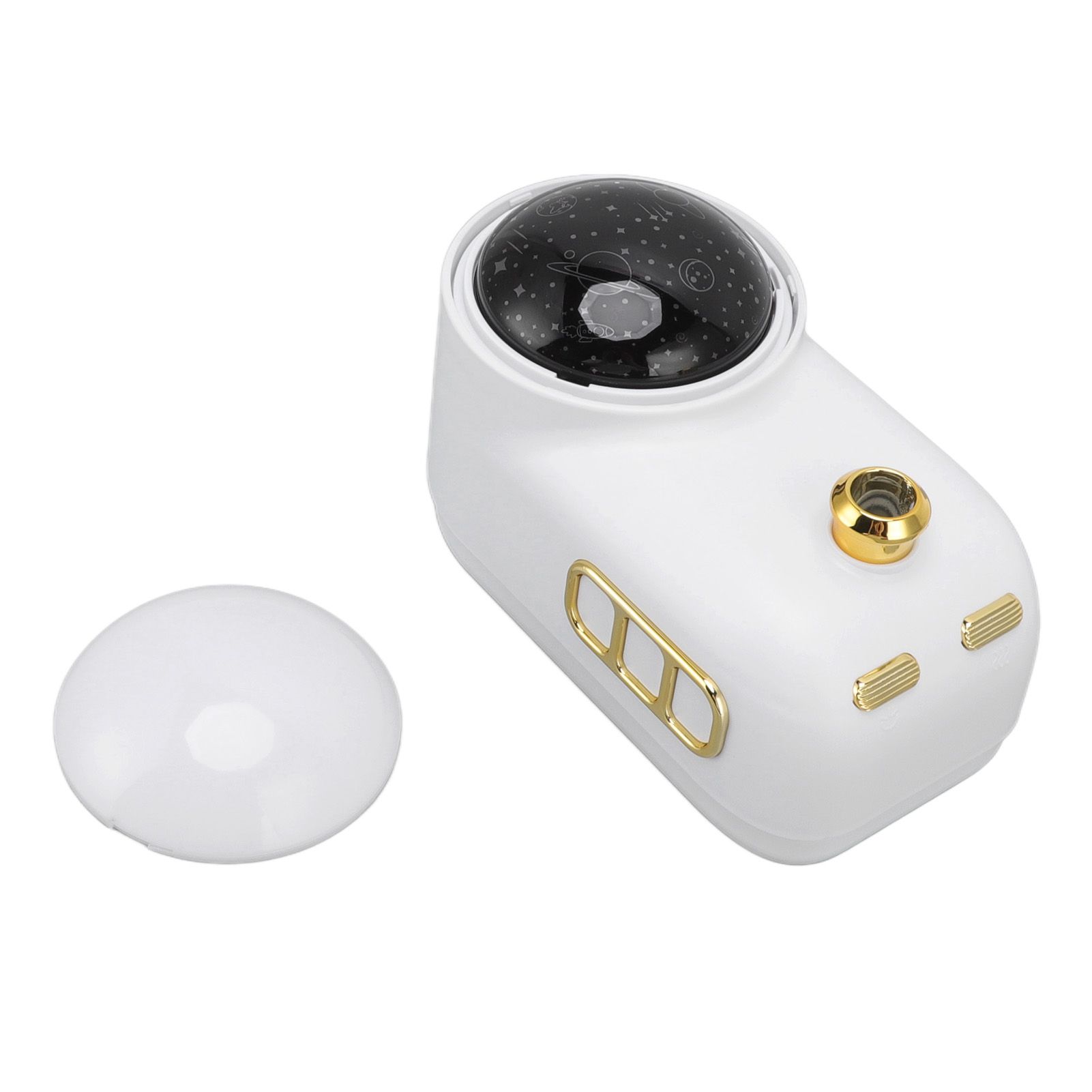 Train Air Humidifier Projector Cartoon Retro Charging Soft Light Desktop Humidifier Night Light for Bedroom Office White - Image 3