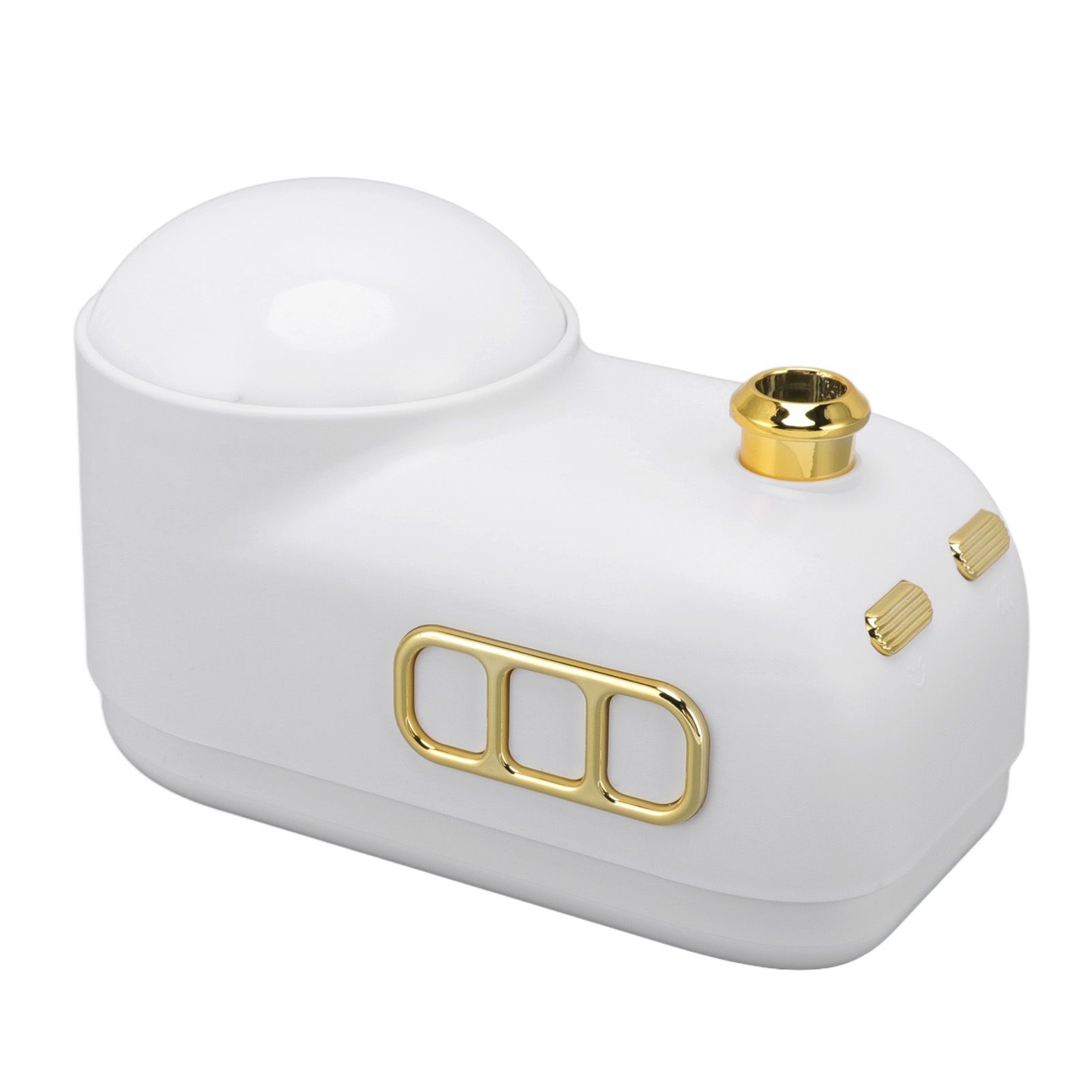 Train Air Humidifier Projector Cartoon Retro Charging Soft Light Desktop Humidifier Night Light for Bedroom Office White - Image 4