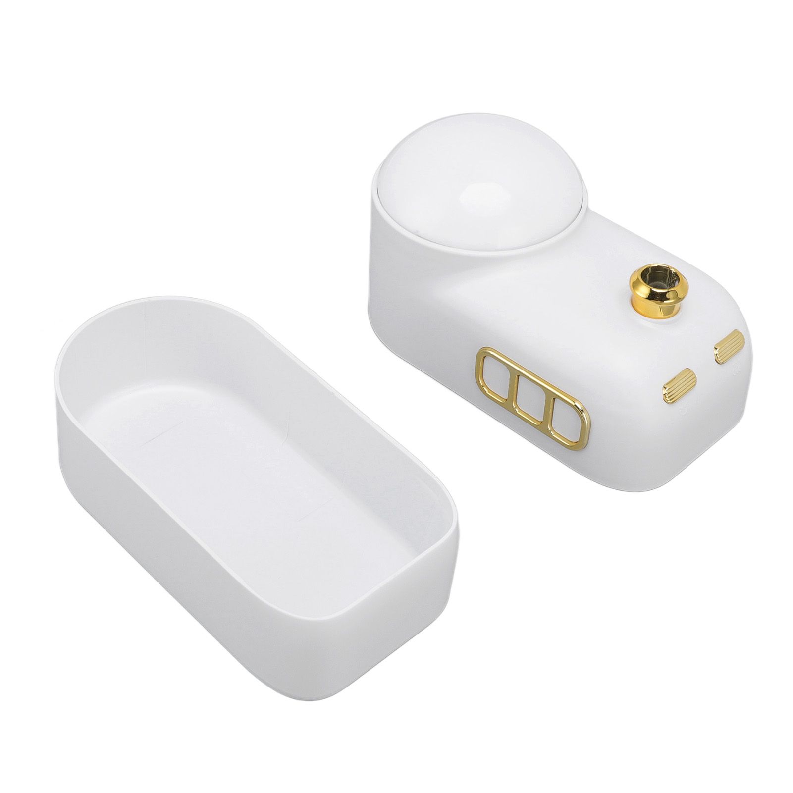 Train Air Humidifier Projector Cartoon Retro Charging Soft Light Desktop Humidifier Night Light for Bedroom Office White - Image 8
