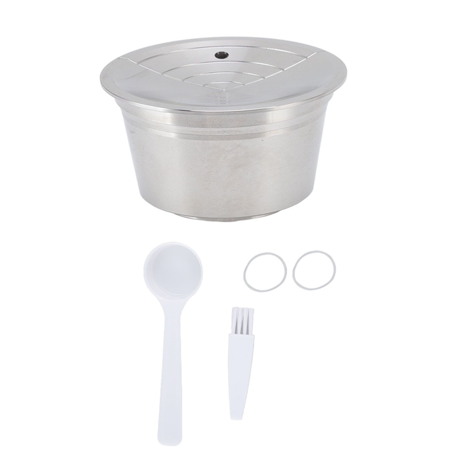 Stainless Steel Coffee Capsule Kit Reusable Filter Gasket Brush Spoon Powder Pressing Plate for EDG DG325 - Image 5