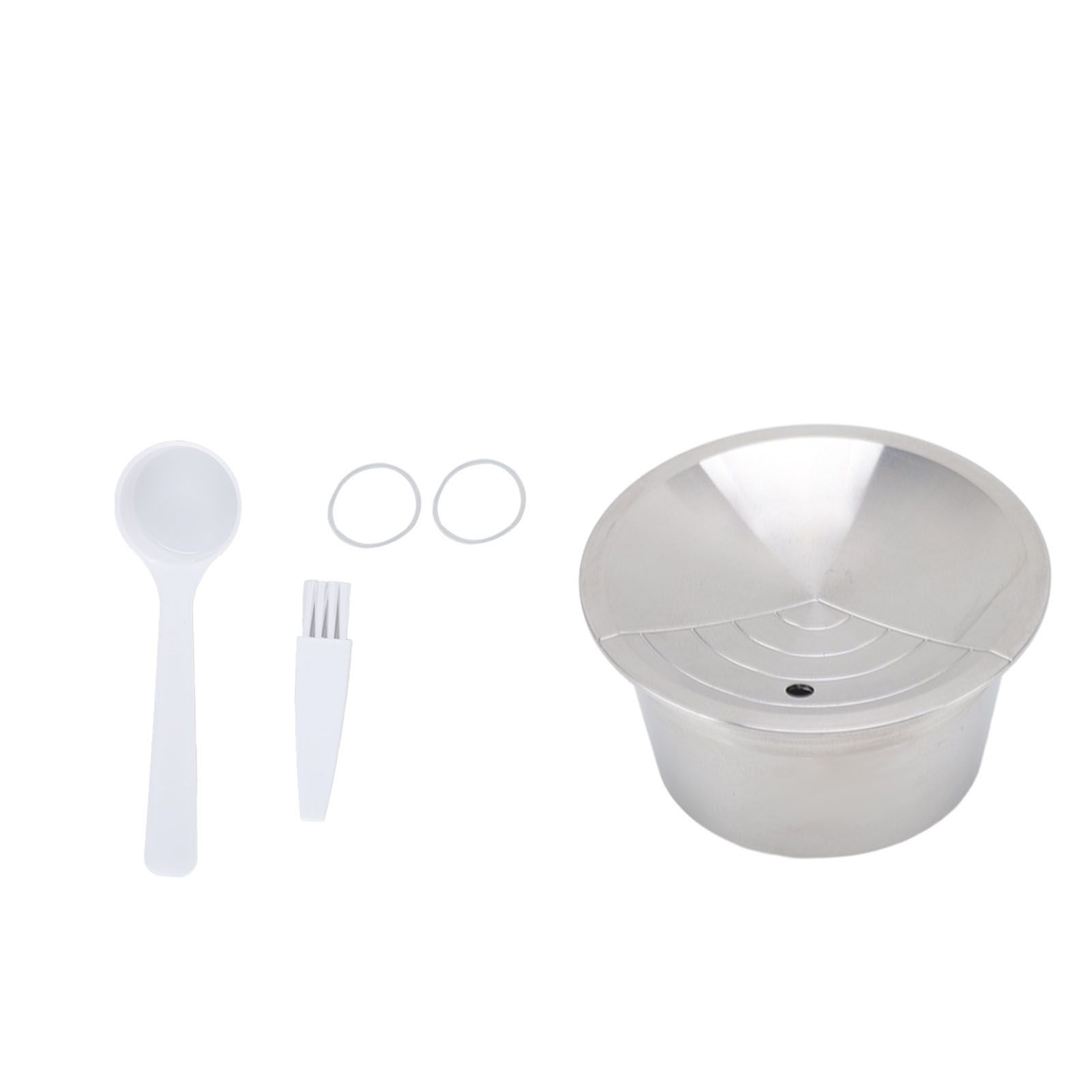Stainless Steel Coffee Capsule Kit Reusable Filter Gasket Brush Spoon Powder Pressing Plate for EDG DG325 - Image 7